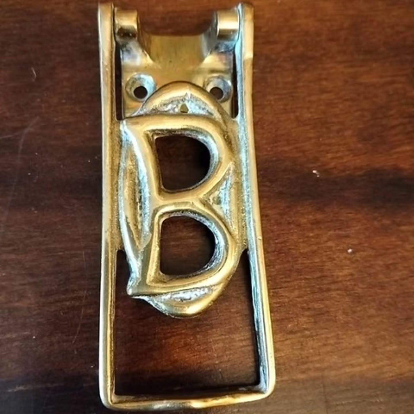Vintage Solid Brass Door Knocker – Letter “B” art nouveau style | https://share.google/aoaWFsNbKUi6nqIS6 #stufftoyouandme