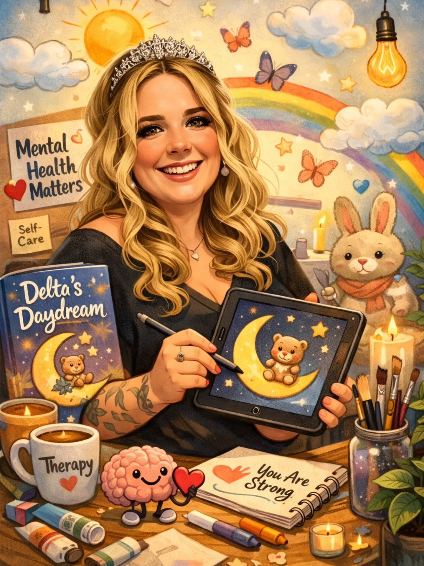 I asked chatGPT to create a caricature of me and my job based on everything it knows about me.
Pretty accurate🧠🤔
#deltasdaydream #mentalhealthmatters