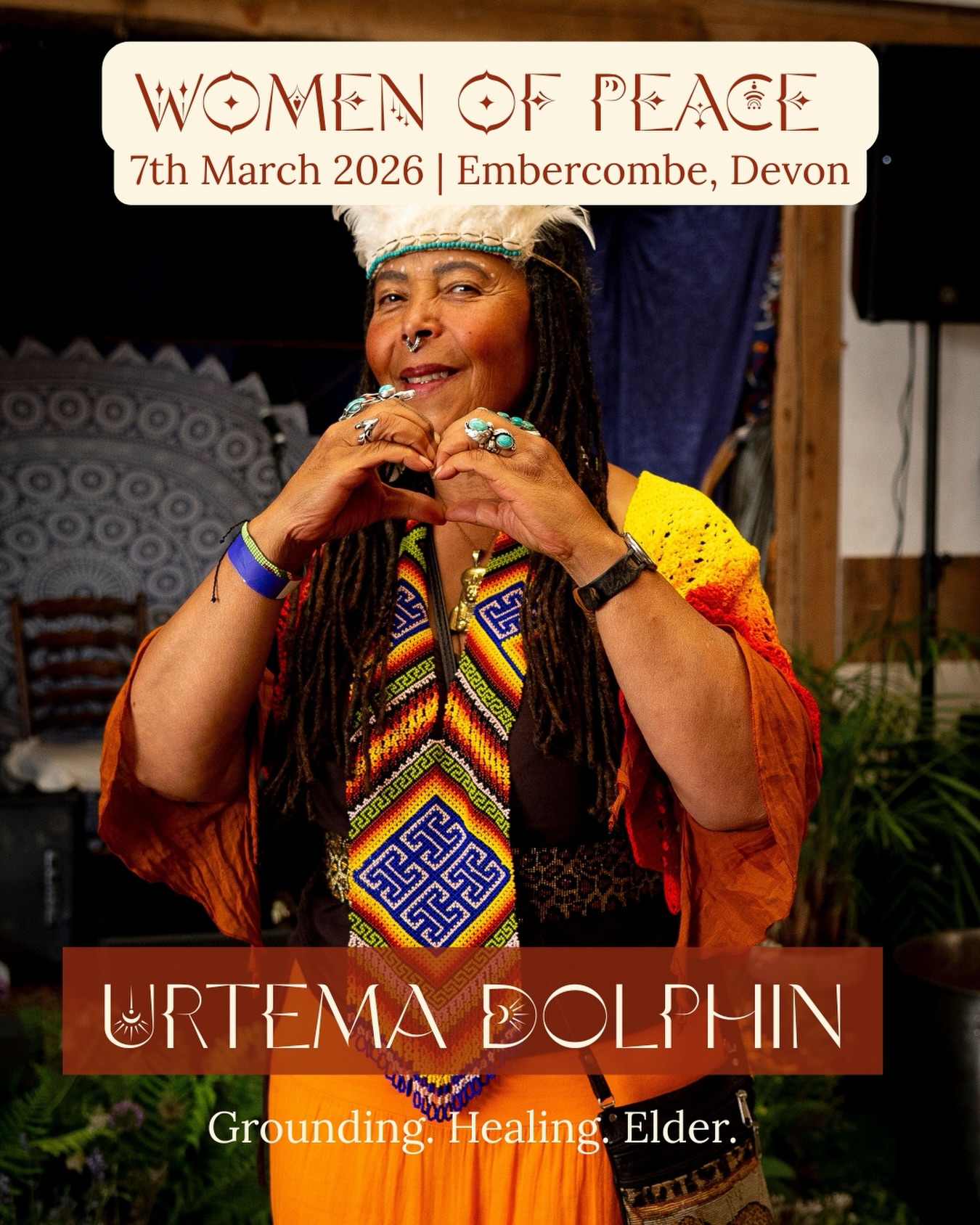 WOMEN OF PEACE DAY RETREAT: Urtema Dolphin ✨
Opening and grounding our space is dear Urtema, our wise elder who has been part of Medicine Woman from the start! 💜 She will guide us through the portal and into our day together, and we can’t wait for you to be bathed in her loving embrace as we root into our journey.
🪶 ABOUT URTEMA 🪶
Urtema has always been attuned to the unseen and holds a deep, powerful connection to the natural and spiritual worlds. She has deep connection to indigenous peoples and has travelled extensively visiting, living with and learning from many people in many lands.
As a channel, healer, ceremonialist and Complementary Therapist, Urtema supports others and stands today as a wise elder, holding the light of love and truth, guiding others with compassion and clarity so they too may rise into their own power and purpose.
Join us in this day of prayer, presence and collective remembrance.
MEDICINE WOMAN for International Women’s Day
……
🌹🕊️ Women of Peace Retreat | 7th March 2026 at @embercombeuk, Devon, UK.
Book your tickets via the link in our bio loves 🫶🏽🫶🏼🫶🏿