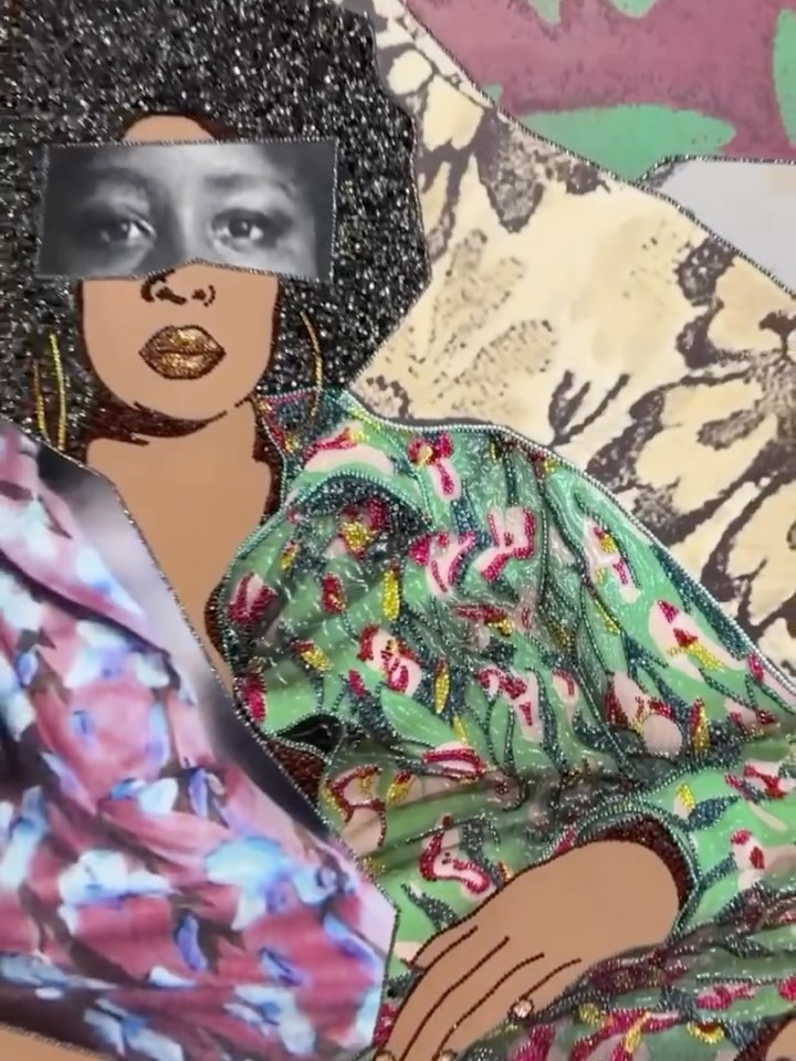 “I define my work as a feminist and political act…
I am Black, queer, and a woman”
– Mickalene Thomas
The @mickalenethomas All About Love exhibit at @le_grand_palais is transcendent. Her artistry, power, creative brilliance, perspective, courage, and gifts *blew me away* and left me deeply inspired, moved, and in awe. If you can make it, go now! And prepare to be transformed.❤️🔥
From the exhibit:
“All About Love is a monographic exhibition by the American artist Mickalene Thomas (1971, New York), recognized worldwide for her bold and multidimensional practice. Through painting, collage, photography, video and installation, Thomas reimagines classical portraiture from a uniquely queer and Black feminist perspective, exploring the visibility and representation of Black women in art, history, and popular culture.“
“At the heart of her work is love, presented as a force of liberation, self-assertion, and joy. Inspired by bell hooks’s seminal book, All About Love: New Visions (1999), the exhibition celebrates love’s power to transform both personal and collective life.”
“While all of Mickalene Thomas’s art seeks to denounce and redress the injustices and hardships faced by Black people—and particularly women—the Resist series emphasizes the brutality of the Black experience in the United States, focusing on the history of civil rights activism from the 1960s to the present day. The painting Guernica thus serves as a memorial to Black people who have succumbed to police and prison violence in the United States, confronting us with the memory of these many victims.”
“In a similar vein, the collages *Power to the People*, 2023, and *Say Their Names*, 2021, whose titles are taken from protest slogans, explore the central role of Black women in civil rights activism. By layering archival images of demonstrations with fragments of recent photographs documenting various social justice movements such as Black Lives Matter, the artist creates visual connections between past and present…. she uses collage as a political tool to both expose violence and injustice and create new narratives, bearing witness to and teaching about resistance.”