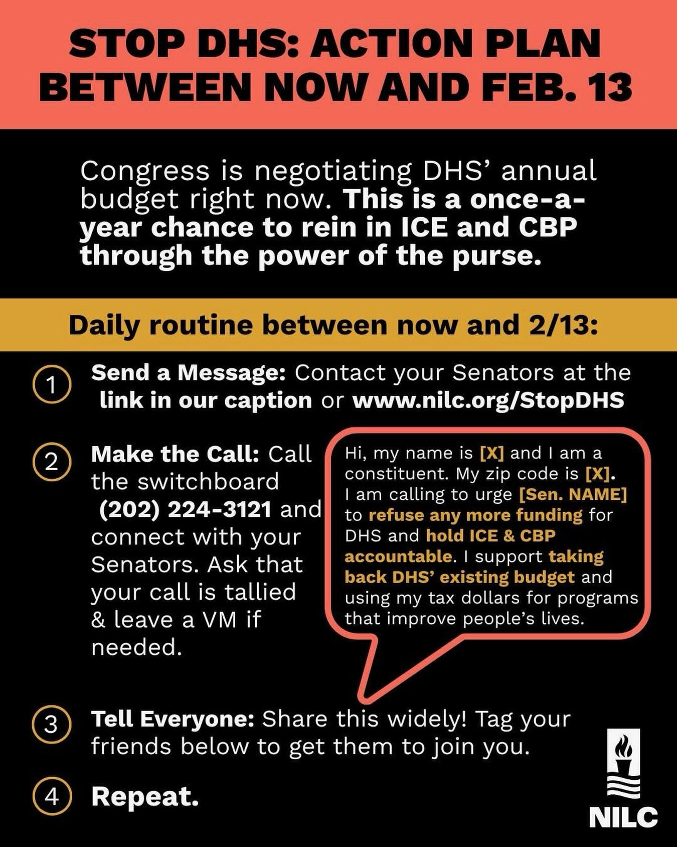 ICE is a violent, rogue agency that must be stopped - and that starts with cutting the money. Call your senators today, and then do the same thing again every day this week! Visit the link in our bio now to tell your representatives: NOT ANOTHER DOLLAR FOR ICE!