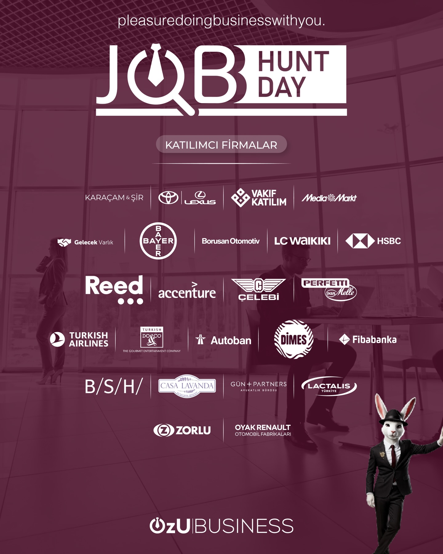 🚀 Şirketlerle aynı ortamda, aynı masada, aynı gün.
#JobHuntDay
Kariyer yolculuğunda fark yaratacak o gün yaklaşıyor.
Job Hunt Day; MediaMarkt, HSBC, Perfetti van Melle, Dimes, Zorlu Holding, Vakıf Katılım, LC Waikiki, Autoban, Lactalis, Gün Partners+, Gelecek Varlık, Karaçam-Şir, Bayer, THY, BSH, Fibabank, Toyota, Borusan Otomotiv, Oyak Renault, Accenture, THY DOCO, Çelebi Havacılık, Reed ve Casa Lavanda gibi sektörün önde gelen şirketlerini kampüste seninle buluşturuyor.
👉 Şirketlerle ilgili tüm detayları öne çıkanlardan inceleyebilirsin.
Staj ve iş fırsatlarını keşfetmek, profesyonellerle birebir iletişim kurmak ve gerçek mülakat deneyimini yaşamak için bu fırsatı kaçırma. 💼
📅 Tarih: 28 Şubat
⏳ Son başvuru: 20 Şubat
Kontenjan dolmadan başvurunu yap.
Detaylar ve başvuru linki bio’da! 🔗
#ozubusiness #businessasusual #JobHuntDay #networking