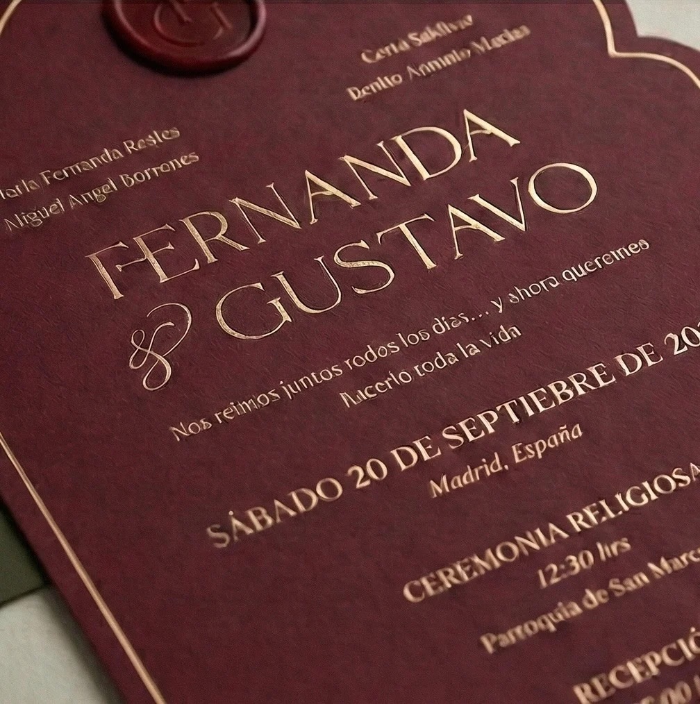 Rich burgundy tones, subtle gold detailing, and unique finishes that invite a closer look.
This year, more couples are choosing colour-led themes, moving beyond neutrals and embracing deeper palettes that feel personal. From wax seals to layered textures, it’s the small details that shape the first impression.
Thinking of adding colour to your wedding stationery?
Get in touch to explore our custom designs. info@thecardco.ae
#TheCardCo #CraftedFineStationery