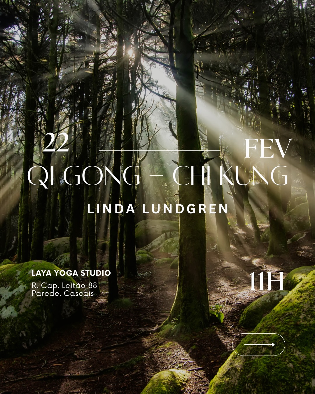 Conhece a professora Linda Lundgren
Há mais de duas décadas que a Linda explora a intersecção entre a ciência e a tradição oriental. Licenciada em Sport Science (Univ. Estocolmo), Instrutora de Chi Kung (Chinarte), Especialista em Pilates e Seasonal Yoga, alia o seu conhecimento técnico a uma visão integradora do corpo e da mente.
Esta é a segunda aula de um curso de 10, onde podes contar com uma prática de Qi Gong focada na fluidez e na regeneração. Cada aula do curso é independente das restantes, permitindo-te participar de forma flexível. A vasta experiência pedagógica da Linda permite que qualquer pessoa — independentemente do nível — consiga aceder a estes ensinamentos ancestrais para restaurar a circulação da energia vital.
Meet your instructor: Linda Lundgren
With 20+ years of expertise, Linda blends Sport Science with Eastern Traditions to create a practice that is as technically precise as it is restorative. As a Certified Chi Kung Instructor (Chinarte) and Sport Science specialist, she brings a deep, integrative vision to every movement.
This is the second class of a 10-part course, focusing on fluidity and regeneration. Each class is independent, allowing for flexible attendance. Linda adapts ancient wisdom to the contemporary body, ensuring that the practice of circulating vital energy is accessible to everyone.
22 FEV | 11H (Aula 2/10)
📍 Laya Yoga Studio (R. Cap. Leitão 88, Parede)
Aulas independentes (pode frequentar apenas uma ou o curso completo)
Inscrições e informações por DM ou através do link na bio.
#QiGong #ChiKung #LindaLundgren #LayaYogaStudio #ParedeCascais
Art: @estudioflow.pt