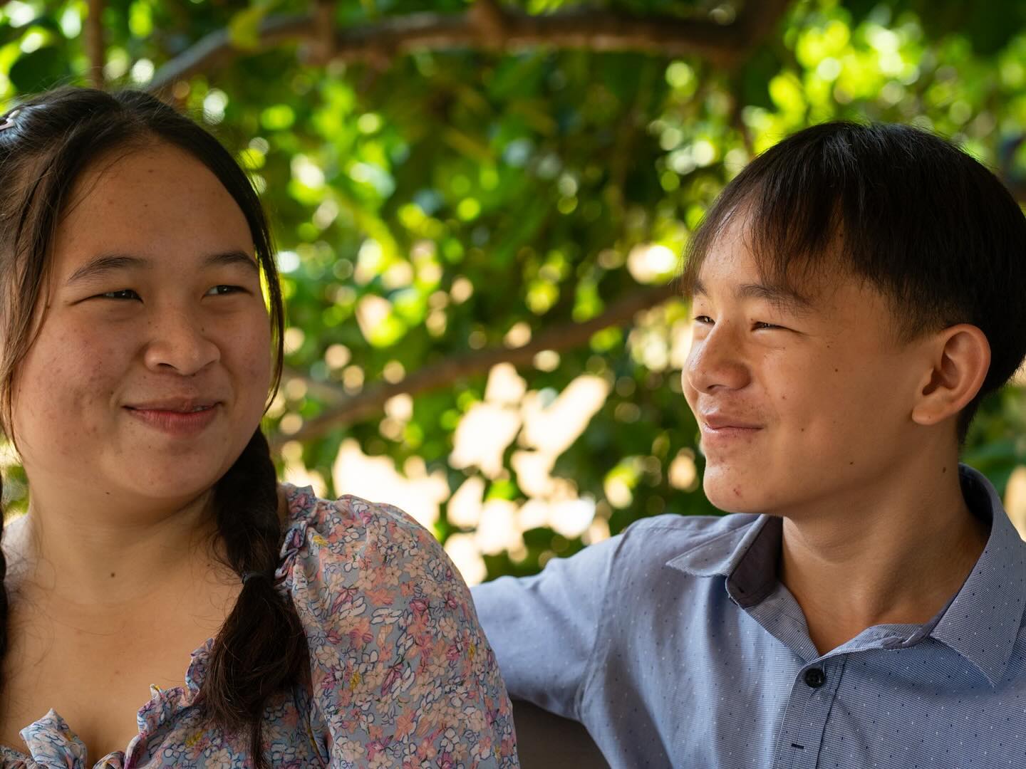 We have so many sibling sets and watching them grow together just might be my favorite. These two came at 10 and 13. They genuinely love each other and this photo captures it. It’s the school break now and both Kwan and Paet went to visit family for 10 days. Kwan, who is almost 17, messages every day and says, “Good night, mom. Today I am good.” And I believe her ♥️