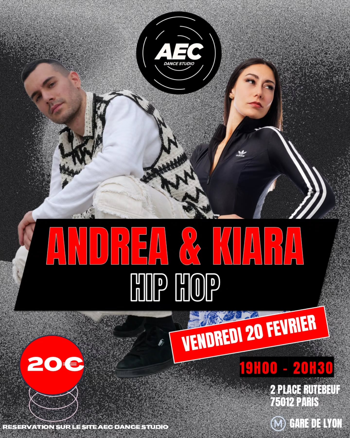 HIP HOP CLASS AVEC ANDREA & KIARA ✨
VENDREDI 20 FÉVRIER 19H
@andrea_foresto
@kiaraforesto
AECDANCESTUDIO
2 place rutebeuf, PARIS 12
Réservation lien en bio ✨
#hiphopparis #hiphopcommercial #hiphopdance #danceparis #parisdanse