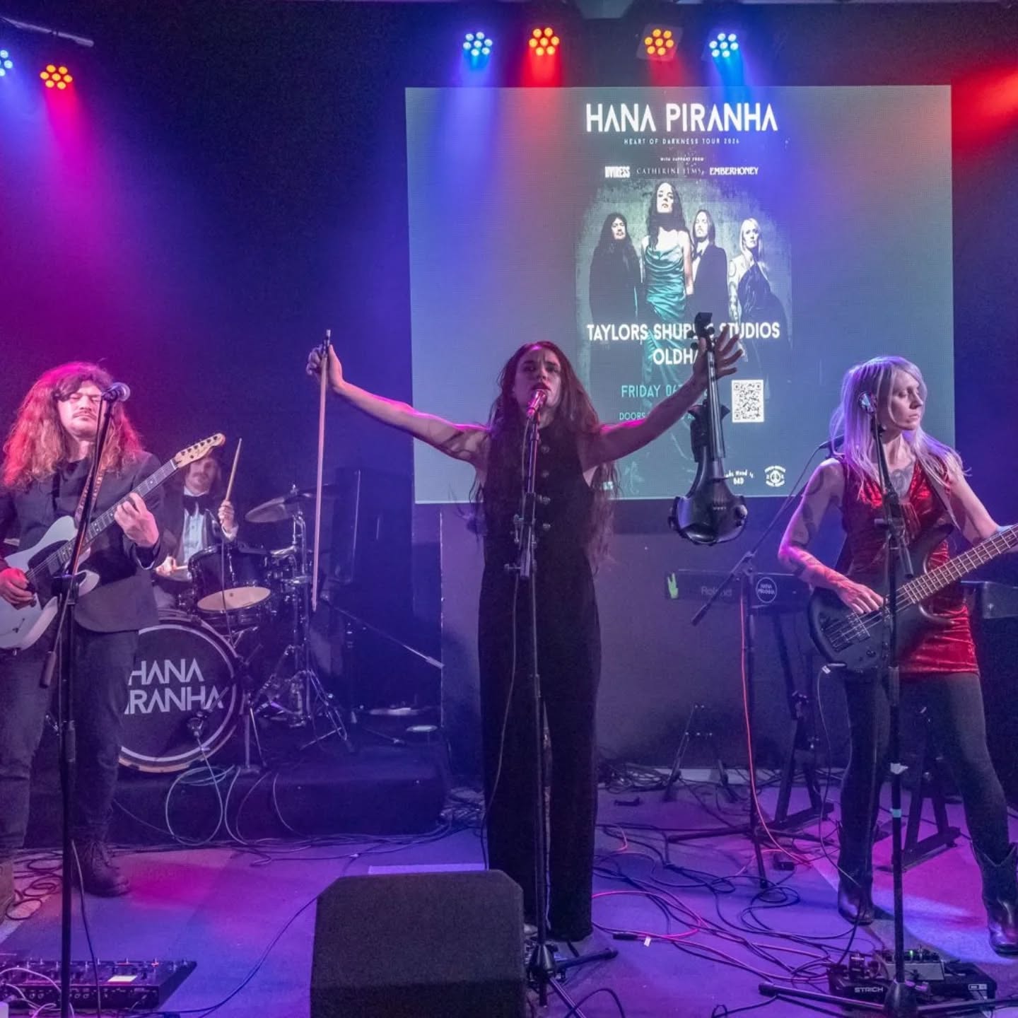 The Heart of Darkness tour continues across the UK all month - thank you to everyone who’s come out to see us so far, your support means the world to us.
Our new single Valentine is out this Friday, featuring backing vocals by our tour sisters @catherineelms and @emberhoney. Pre-release available at the link in today’s stories 🖤✨