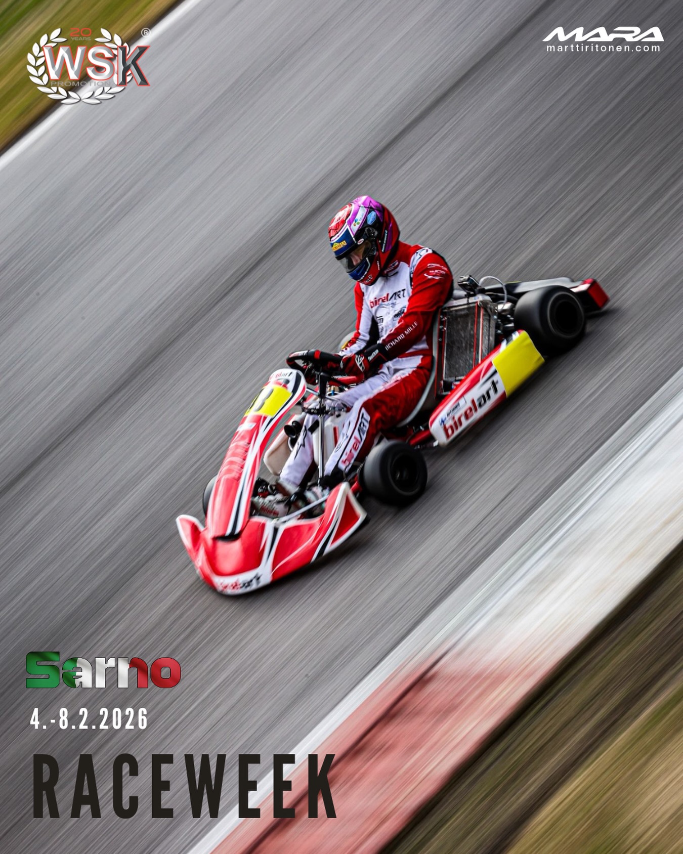 It’s finally time for the…
🔥 FIRST RACEWEEK OF THE YEAR 2026 🔥
Last week we had few days of tests and this week is dedicated only to the race @wsk_promotion
@circuitonapoli are you ready? 🤯🙌🏼🔥
📸 @kartmamaphotographs
#mara #gomara #racewithmara #birelart #wskpromotion