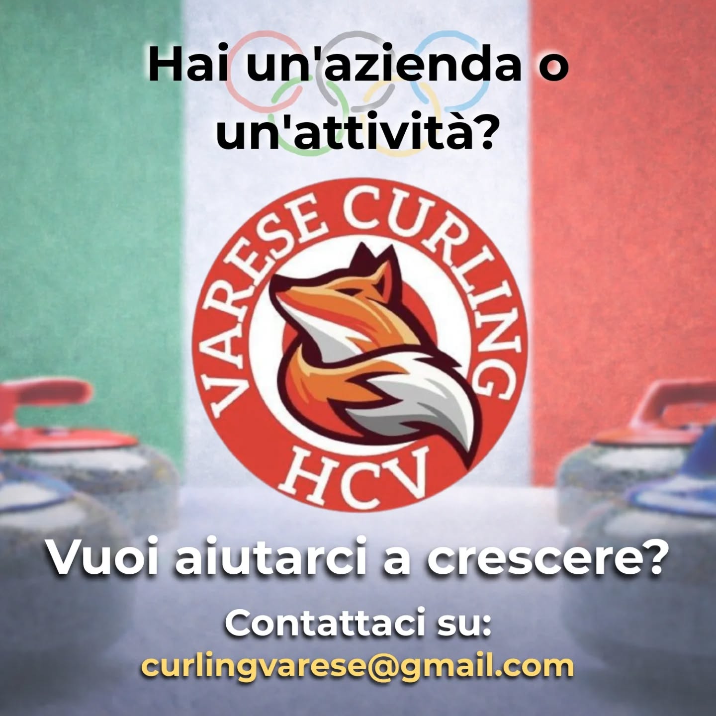 🏅🔥 Con le Olimpiadi, il curling sta vivendo un momento storico! 🥌
Vuoi dare visibilità alla tua azienda e sostenere lo sport sul territorio?
📩 Sostieni Varese Curling!
Contattaci: curlingvarese@gmail.com
#curling #varesecurling #varesenews #milanocortina2026 #igersvarese
