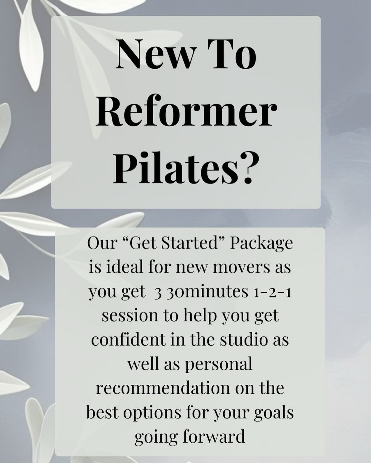 📣Calling all New Movers📣
If you are new to Pilates we always recommend beginning your Pilates journey with our Get Started package!
What better way to get confident with a new form of exercise than a few 1-2-1 sessions where the instructors sole focus is on you!
Book at Pilatesandtraining.co.uk/get-started
