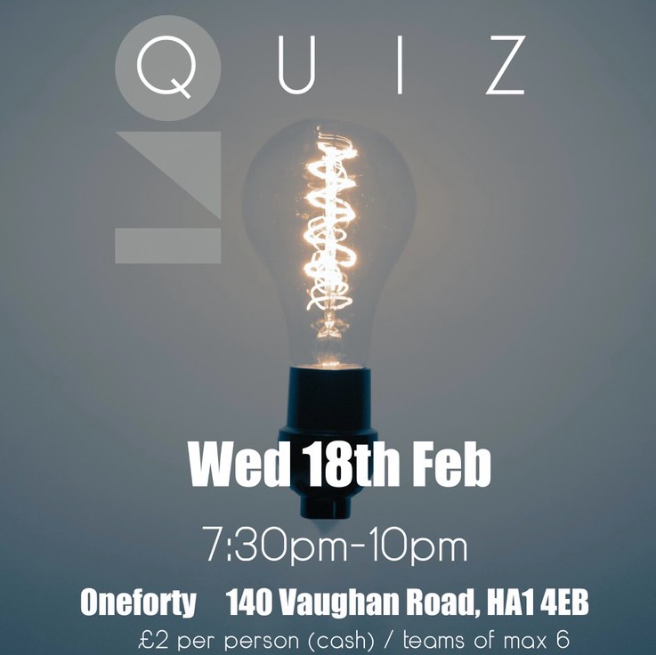 Next week is the second Quiz of the year- Wednesday 18th February at 7:30pm-10pm💡💬 👏
Winners will revel in the glory! 🥇👏
Whilst the losers…well, wait & see…🫣🤣
Been practicing your general knowledge over the Christmas break? Fancy yourself a quiz whizz? Competitive? Join us for a fun filled evening! 😁
£2 per person and teams with a maximum of 6. Please pre book to secure your table, please email hello@onefortyharrow.com
Bar open…to celebrate…or commiserate 🤣🍻🍷
#westharrow #harrowonthehill #quiz