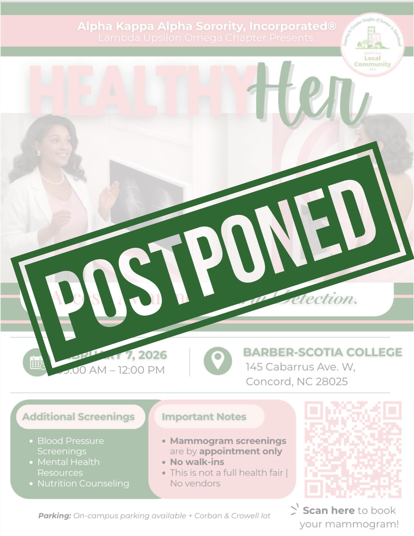 💗 Healthy Her Update 💗
Due to unforeseen circumstances, the Healthy Her event has been postponed. While we were truly looking forward to gathering with you, this decision was made to ensure we can deliver the best experience possible for our community.
We appreciate your understanding and continued support. Updated details, including the new date, will be shared soon. 💕
Thank you for always showing up for women’s health and wellness.