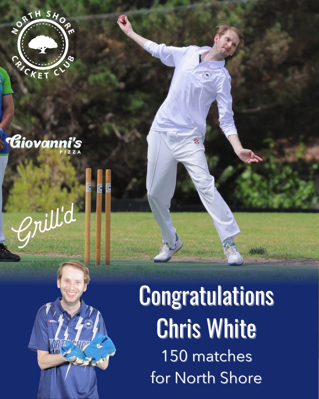 Congratulation Chris!
150 matches
2,723 runs at 24.75, High Score 99
13 fifties, 19 n.o., 15 ducks
326 fours, 20 sixes
19 overs, 1 wicket at 113.00, Best Bowling 1/1
134 dismissals (102 catches, 32 stumpings)
14 field catches, 20 run outs