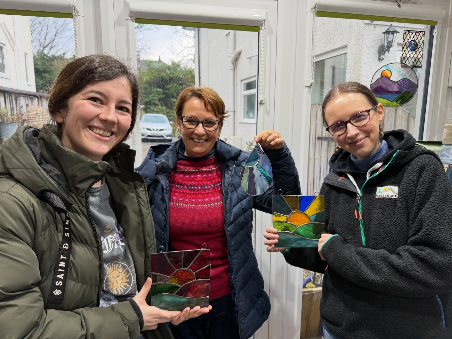 STUDENT SHOWCASE! 🎨💎 Look at what was created in just one day! ✨⚒️
Huge shoutout to yesterday’s students at our ‘Introduction to Stained Glass’ workshop. From first-time glass cutting to those final solder lines, these three absolutely smashed it. Swipe to see their incredible finished pieces! ➡️
Want to try your hand using the art of light to create something wonderful for your home?
Our next intro session on 25th April is almost full, but we have JUST 2 SPACES LEFT.
Tap the link in our bio to grab one before they’re gone! 🔗 or go to https://www.northlakesstainedglass.co.uk/booking-calendar/stained-glass-foundations-introduction-create-a-garden-trellis-lanterns-or-panels
#NorthLakesStainedGlass #StainedGlassWorkshop #KeswickLife #CumbriaCreatives #LearnACraft LakeDistrict MakersMill