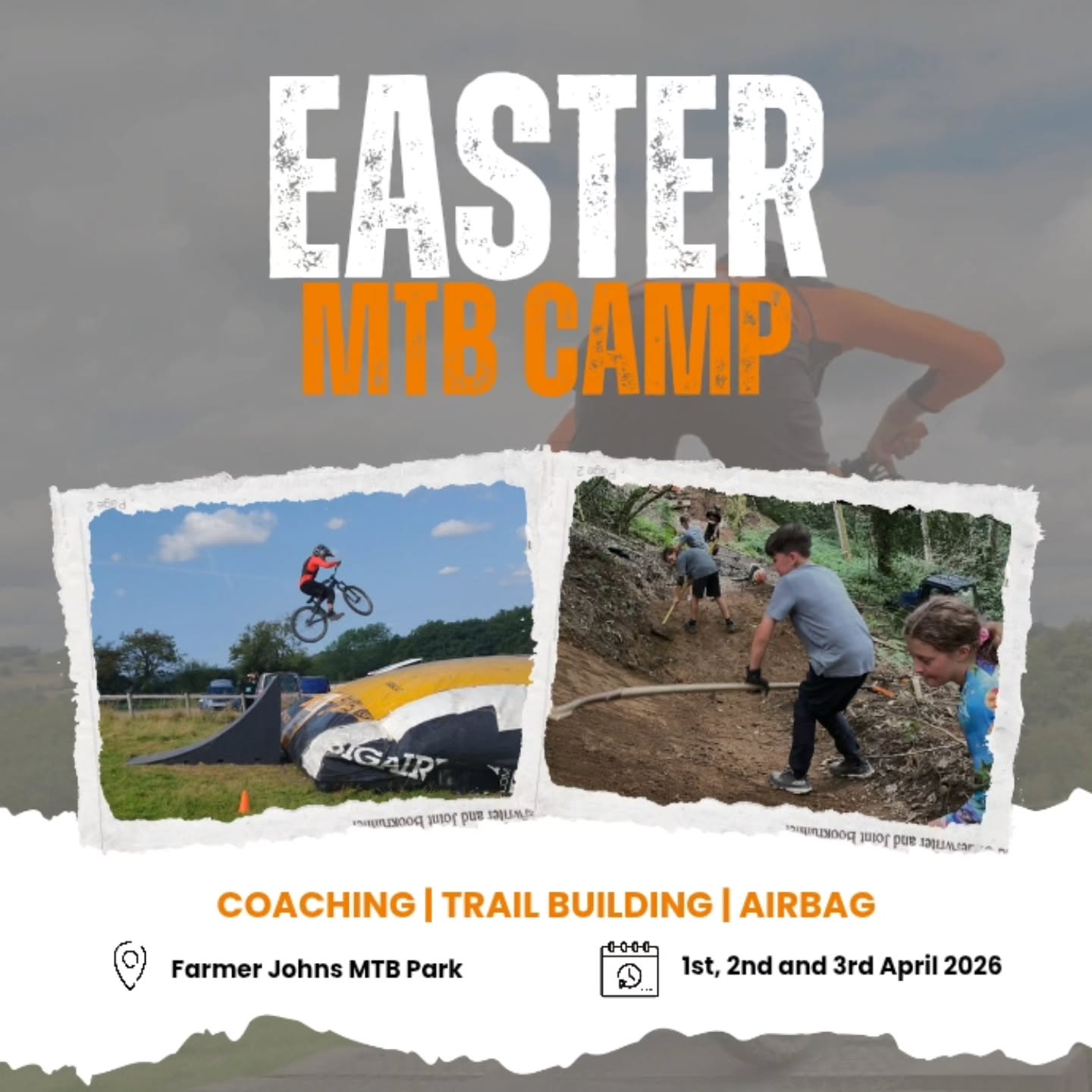 Bookings open soon on the Dirt Factory website for the 3 day Easter Camp at Farmer Johns MTB Park.
Where: Farmer Johns MTB Park
When: 1st, 2nd and 3rd April
@deviatecycles
@burgtec
@peatysproducts
@veetireco
@dirtfactorymcr
@dirtfactorybikeshop
@fjmtb
#mtbcamp
#fjmtb
#mtb