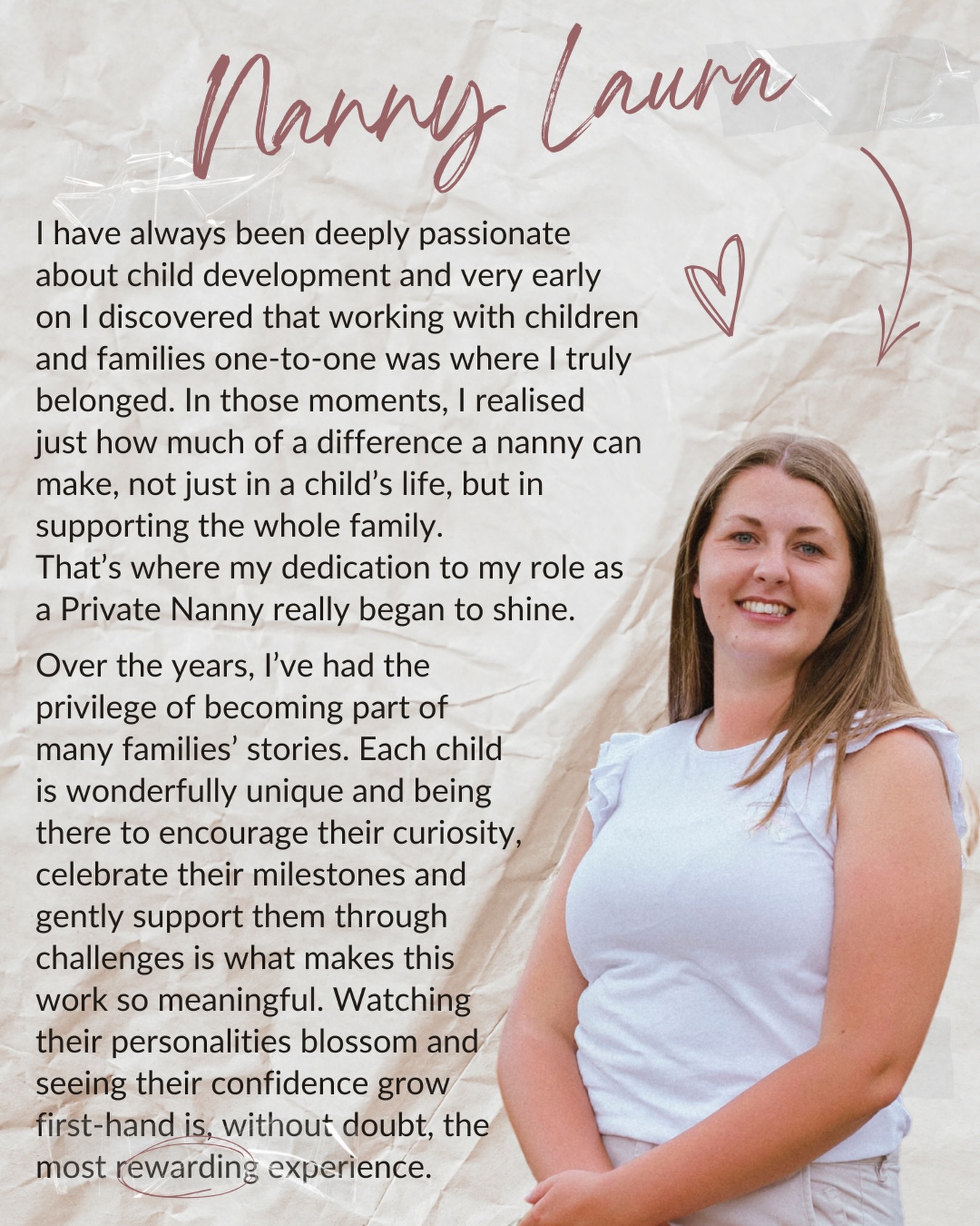 Meet Laura - One of our wonderful Wedding Nannies.
With a calm, intuitive approach and a deep understanding of child development, Laura provides thoughtful, one-to-one care that supports not only children, but families as a whole. Her warm presence and attention to detail allow parents to relax and enjoy their celebration, confident their chide is being cared for with genuine professionalism and care.
#weddingnanny #weddingchildcare #weddingnannyservice #derbyshirewedding #privatenanny