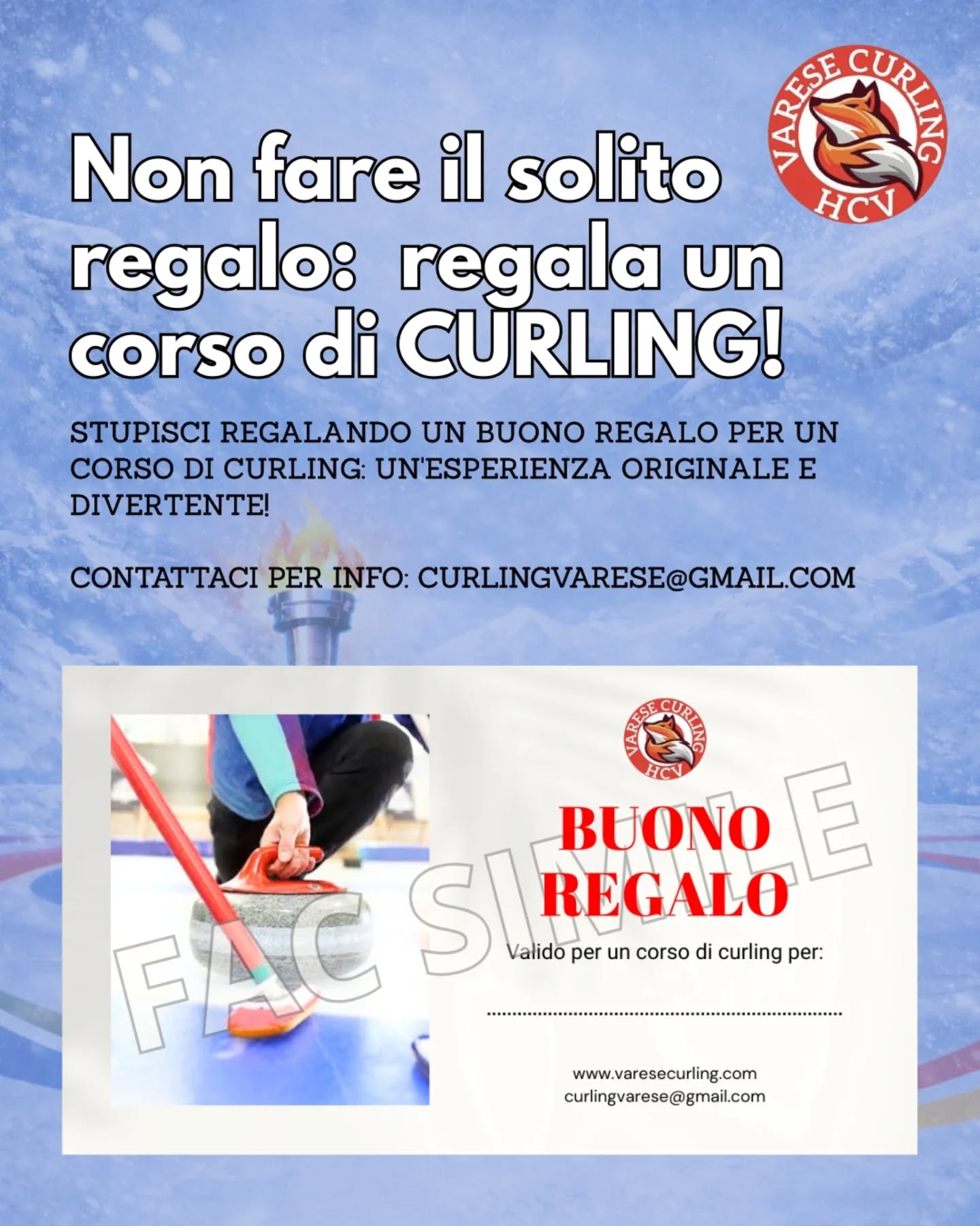 San Valentino, compleanno o anniversario? Per ogni occasione, stupisci con un un regalo originale e divertente: un corso di CURLING! 🥌
📩 Contattaci per tutte le info, via mail: curlingvarese@gmail.com
#curling #varesecurling #varesenews #milanocortina2026 #igersvarese