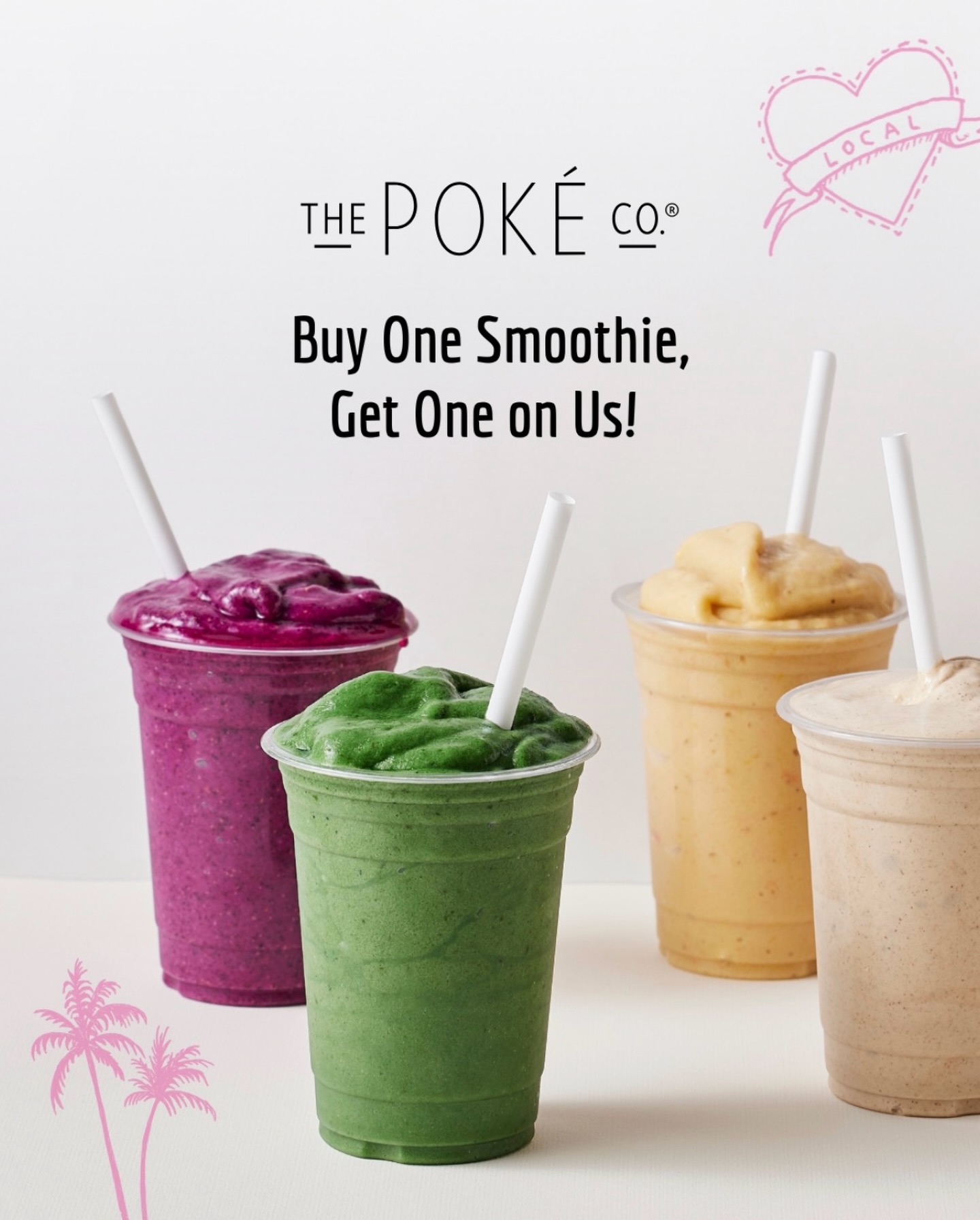 Double the refreshment, double the goodness. 🥤✨
Buy 1 smoothie and get 1 complimentary when you sign up to our loyalty platform on www.pokecoct.com.
T&Cs apply. Valid in store and on loyalty app only.
#thepokeco #capetownrestaurants #capetowneats