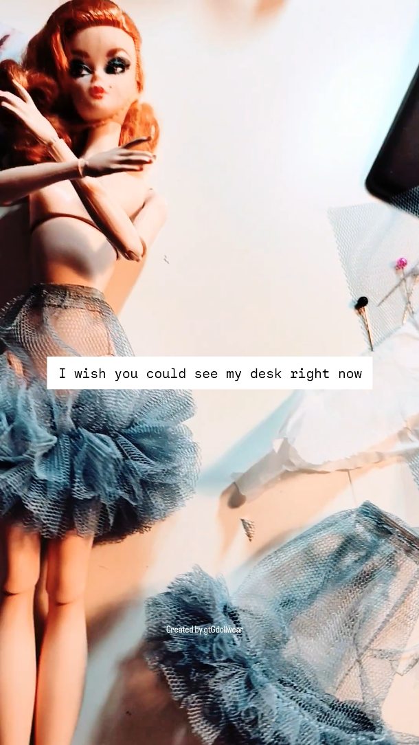 It looks like my thoughts spilled out of my head and turned into thread. It’s messy, but it feels real in a way that perfect photos never do.
In a world that keeps pushing everything to look AI-smooth and flawless, I think there’s something important about letting people see the parts that aren’t edited. That’s the part that makes you YOU, and it’s the part that actually connects.
People will get tired of perfect videos and perfect images eventually. It all starts to blend together, and you forget what real feels like. You forget how to act naturally.
So I’m keeping this mess on my desk. It reminds me I’m human and I’m creating something with meaning. And if you’re overwhelmed today, maybe this gives you permission to stop chasing perfect and just enjoy your dolls the way you used to — slow, soft, and without pressure!
www.gtGdollwear.com
#gtgdollwear #fashiondolls #silkstonebarbie #barbiesilkstone #barbiesignature