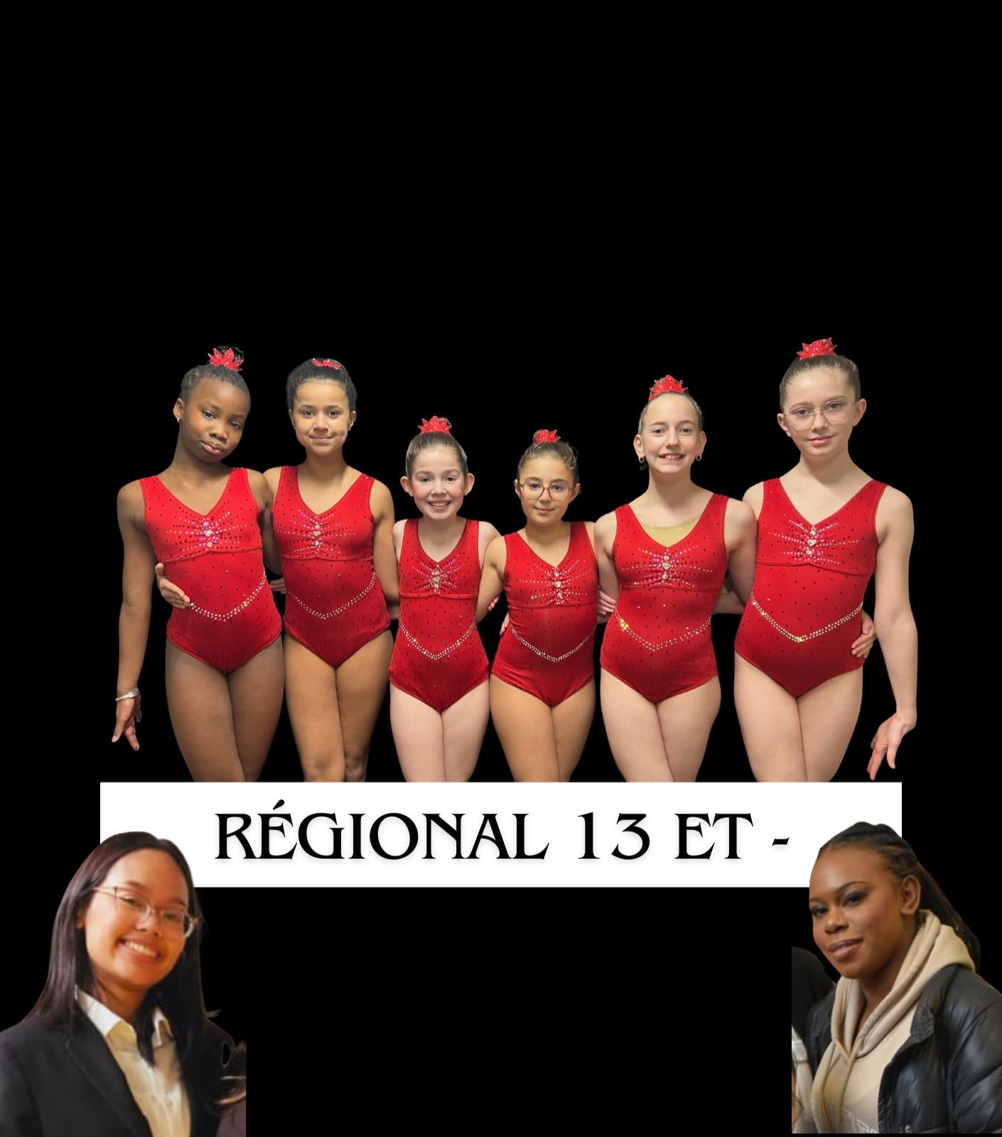 🏅 PRÉSENTATION DES ÉQUIPES – SAISON 2026 🏅
Mise à l’honneur de nos équipes régionales !
Dimanche, vous retrouverez nos :
🌸 Reg 10-11, composées de : Julie, Lisia, Djaraby, Auréanne, Juliette et Manon
🌸 Reg -13, composées de : Alix, Camille, Kaelynne, Yasmine, Anaïs et Maïssa
🌸 Reg -15, composées de : Zoé, Noreen, Maywene, Valentine, Jenna et Cheryl
🌸 Reg TC, composées de : Malou, Inès, Irène, Candice et Capucine