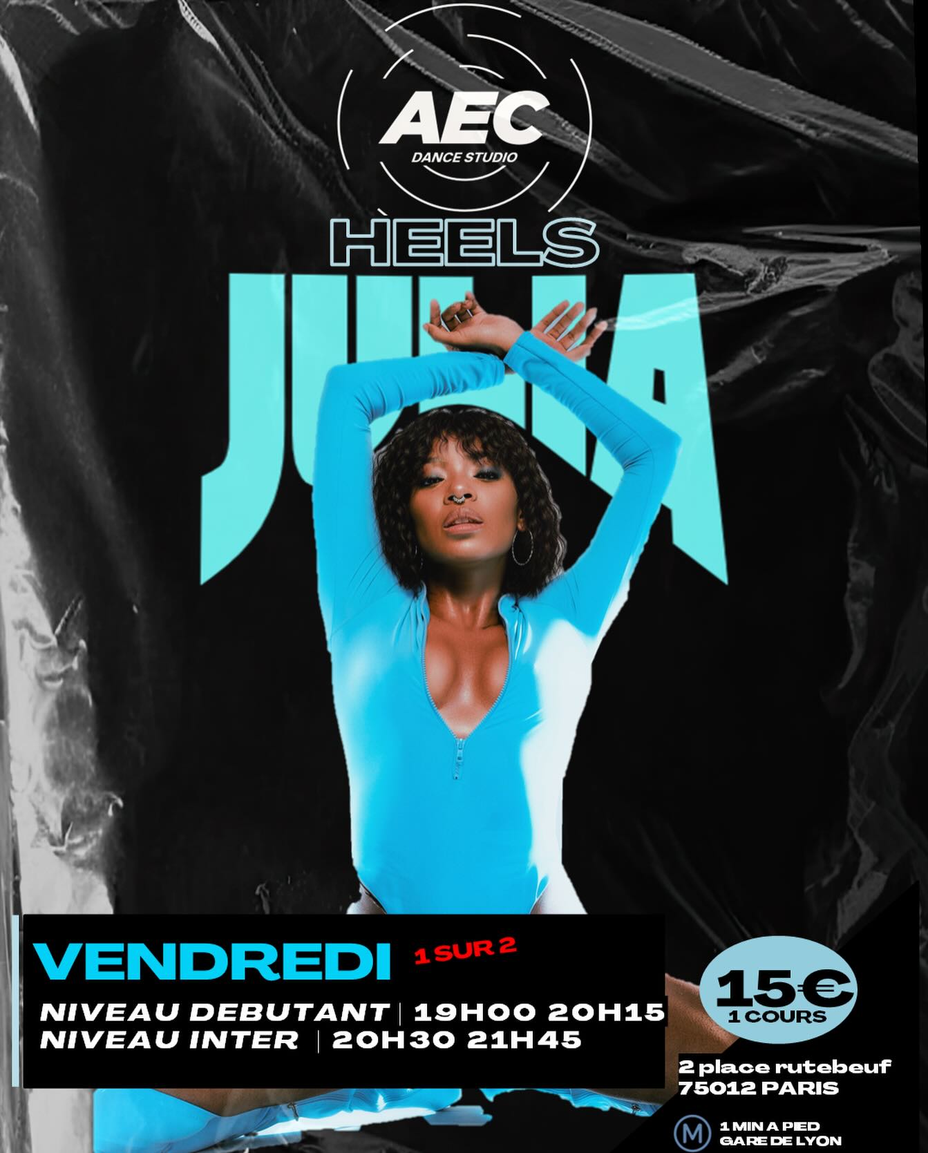 HEELS CLASSES 🌟
On est hyper heureux de vous annoncer l’arrivée des cours de Heels de Julia Ruth Smith ❤️🔥 @julee_aaah
Artiste de renommée internationale ayant notamment collaborée avec de nombreux artistes tels que 50 cent et Bebe Rehxa, elle possède une pédagogie unique et une énergie juste incroyable !!!
Retrouvez la dès le vendredi 27 février pour 2 cours:
🌟 HEELS DEBUTANT de 19h à 20h15
🌟🌟 HEELS INTERMÉDIAIRE de 20h30 à 21h44
Elle sera ensuite présente le vendredi 6 mars puis 1 vendredi sur 2 !
Réservez dès maintenant votre place sur notre site
aecdancestudio.com (lien en bio également)🦋🤍
#heelsparis #heelsdebutant #heelsclass #heelsdance