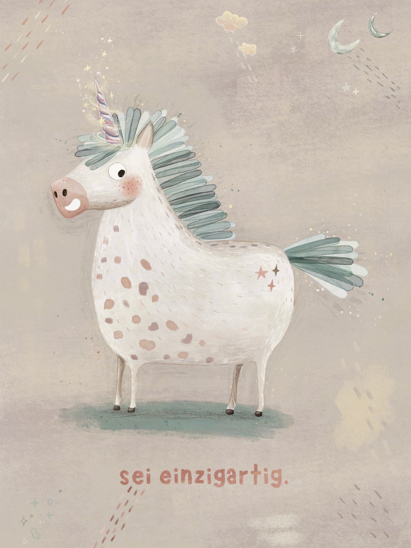 Siehst du den Unterschied? 😄
Beim Entwerfen dieses Posters gab es diese zwei Versionen - am Ende habe ich mich für die „ruhigere“ Variante entschieden.
Übrigens: Heute gehen meine Tochter und ich auch als - ziemlich einzigartige - Einhörner Karneval feiern! 🦄
In dem Sinne: Alaaf!!! 🥳