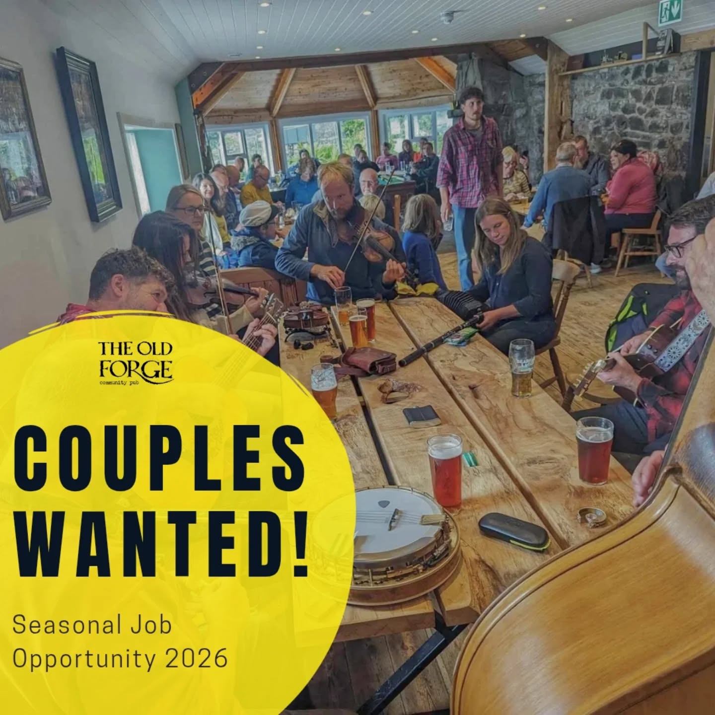 We are looking for a couple to join The Old Forge kitchen team this season. Job positions available for Cook/Sous Chef and Kitchen Porter.
Would be great to have a couple with kitchen and hospitality experience as well as a friendly, can do attitude and hard work ethic.
We have accommodation suitable for a couple available, staff meals provided and a chance to spend a season living and exploring our beautiful peninsula Knoydart.
Please email kitchen.theoldforge@gmail.com