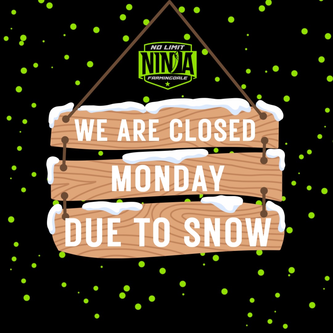 ❄️ Snow Day Update – No Limit Ninja Farmingdale ❄️
Due to the upcoming snowstorm, No Limit Ninja Farmingdale will be CLOSED on Monday, February 23rd for all recreational classes. The safety of our ninjas and families always comes first!
If you’re scheduled for class, please be sure to pre-reschedule your absence in your parent portal and book your make-up class right in your account. It only takes a minute and helps you lock in a spot that works best for you.
Everyone stay safe, stay warm, and we’ll see you back on the obstacles soon! 💙🥷
#NoLimitNinjaFarmingdale #SnowDay #StaySafe #NinjaStrong #SeeYouSoon