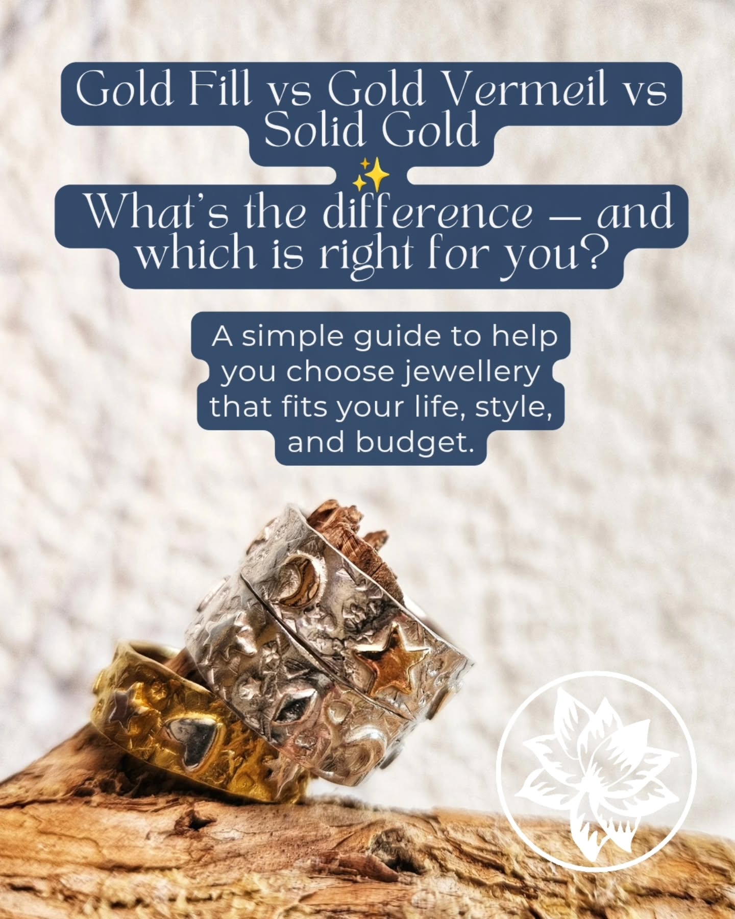 š Understanding gold jewellery helps you buy pieces youāll truly love wearing.
āØļø I work in Gold Fill, Gold Vermeil and Solid Gold ā because each one has a place depending on your lifestyle, budget and how you want to wear your jewellery.
āļø When made properly, all three can be long wearing, beautiful and meaningful to own.
If you ever arenāt sure which is right for you, Iām always happy to help guide you and if you want to read into in this more detail then head on over to my blog (link in bio)āØ
#GoldVermeilJewellery #GoldFilledJewellery #SolidGoldJewellery #HandmadeJewelleryUK #GoldJewelleryUK