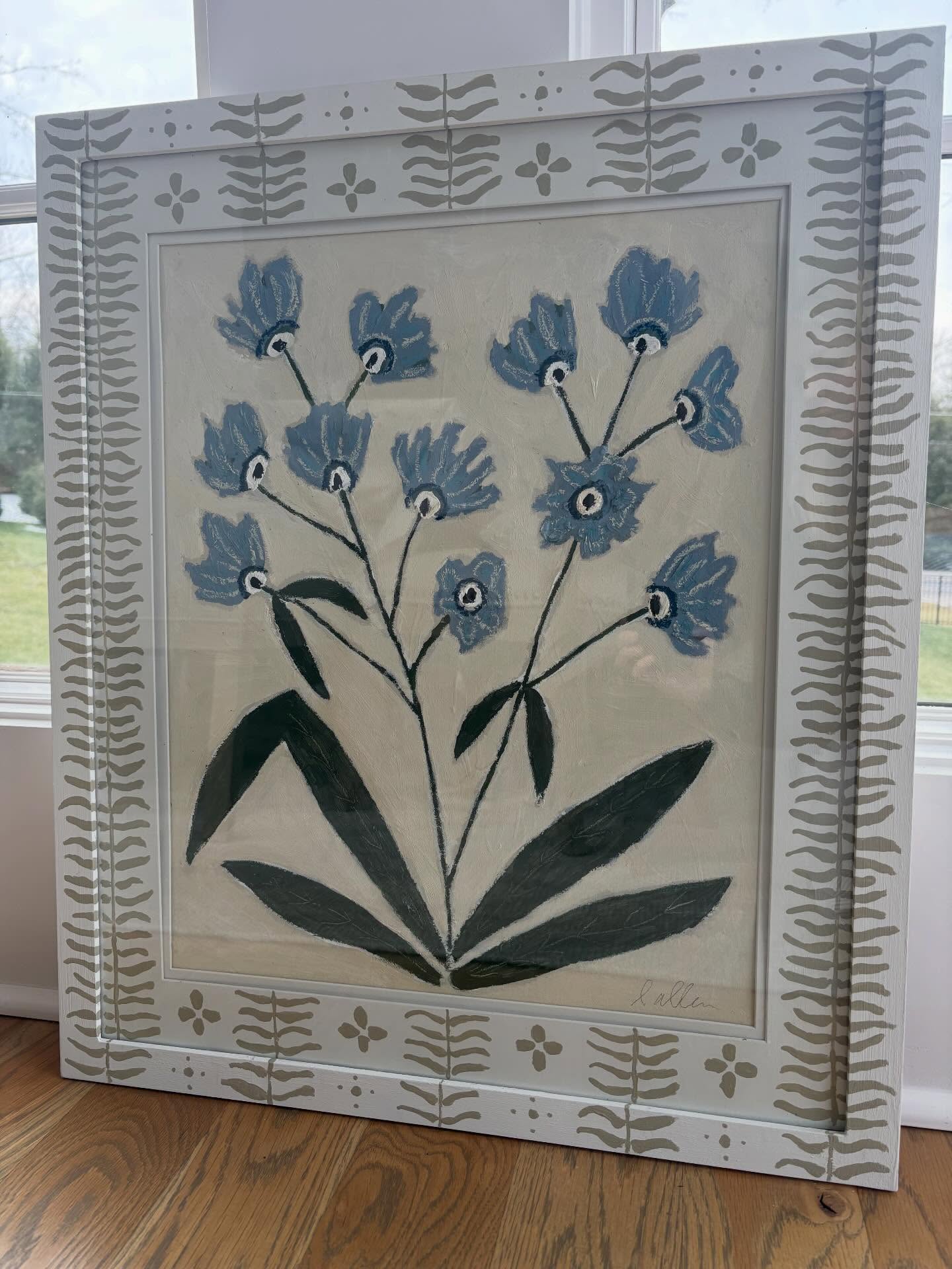 This 16"x20" sold @alexanderinteriorsnashville and they asked if I could create a custom frame for it. I love how it turned out and can't wait to see it installed!