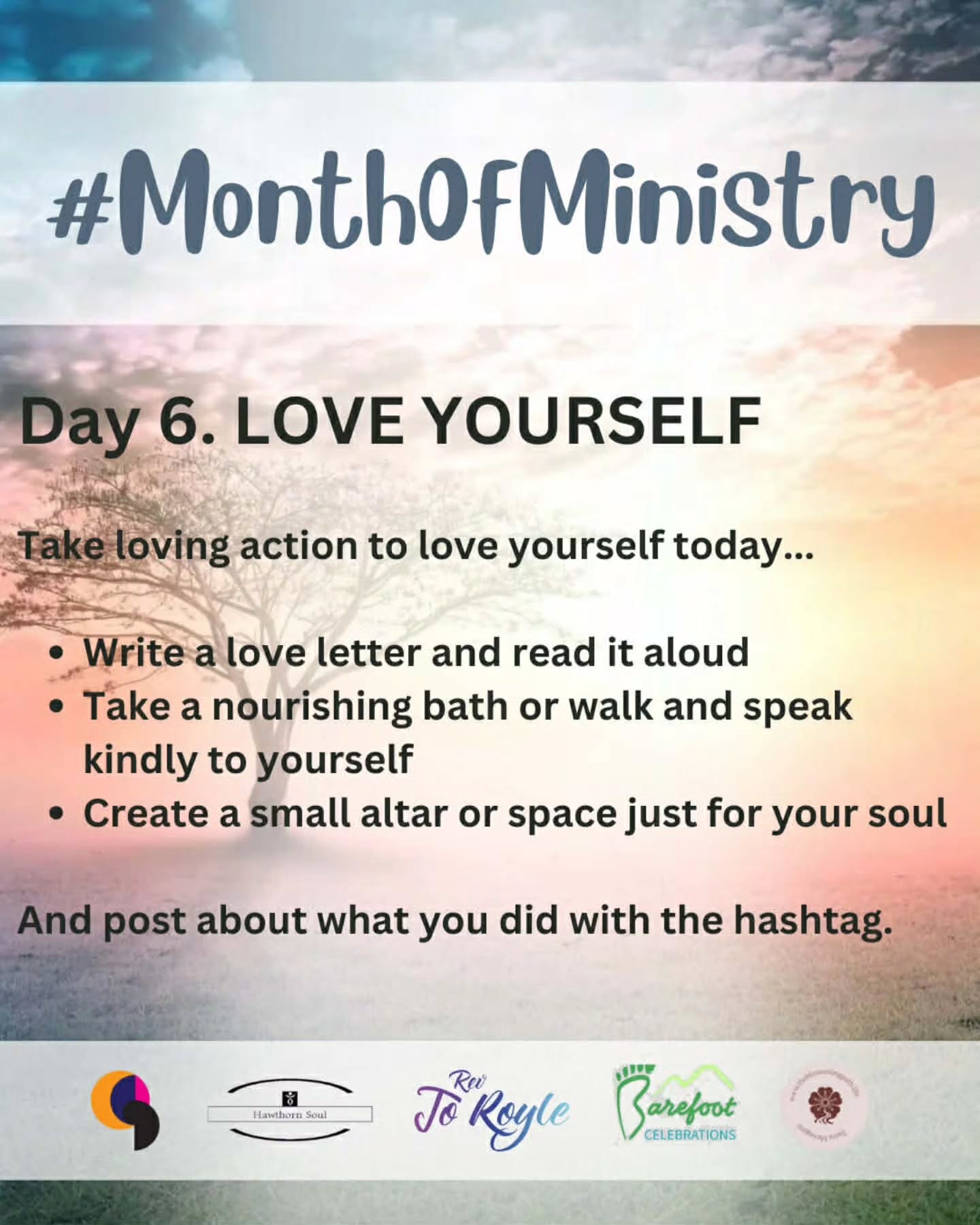 Today's prompt for #monthofministry is Love Yourself
"If your compassion does not include yourself, it is incomplete.โ Jack Kornfield, Buddhist teacher
This fits in beautifully for me today as I have a practice and a promise to myself that after holding a funeral I will do something life affirming as part of looking after me in the midst of holding all the emotions of the day.
Tonight I'm indulging in a few squares of dark chocolate.. it doesn't seem much but it's a rare treat and enjoying it by a roaring fire is just what I need.
๐ช๐ต๐ฎ๐ ๐ฎ๐ฏ๐ผ๐๐ ๐๐ผ๐? ๐ช๐ต๐ฎ๐ ๐ฐ๐ฎ๐ป ๐๐ผ๐ ๐ฑ๐ผ ๐ฎ๐ ๐ฎ๐ป ๐ฎ๐ฐ๐ ๐ผ๐ณ ๐น๐ผ๐๐ฒ ๐ณ๐ผ๐ฟ ๐๐ผ๐๐ฟ๐๐ฒ๐น๐ณ ๐๐ผ๐ฑ๐ฎ๐?
#interfaithminister #monthoflove
#selfcare #loveyourself
