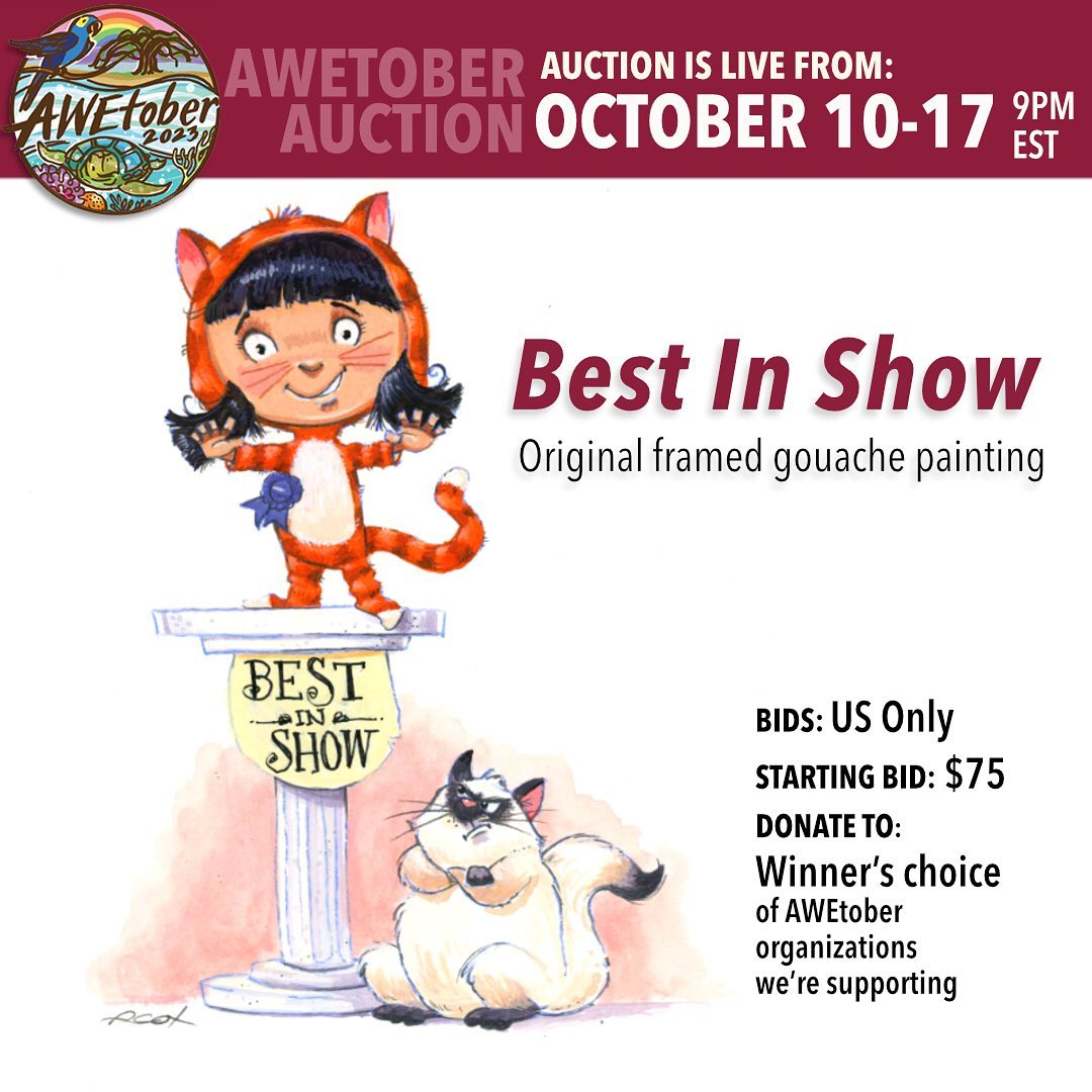 Russ Cox’s auction Is now live!
Auction item: An original framed (9x11) gouache painting!
• STARTING BID: $75 US
• Bid increments: $10 US
• BIDS: Open US Only
• AUCTION ENDS: OCTOBER 17, 2023 9PM PST
• ALL DONATIONS TO the chosen organizations listed below (are) NON-REFUNDABLE.
Questions about this auction: please DM: @AWEtober
TO BID:
1) Follow @AWEtober and @russcox_books
- STARTING BID: $75.00 US
- BID increments of $10.00, therefore the next bid after the starting bid is $85.00, etc.
3) If you are outbidding the previous high bid, please TAG that account (person) along with your bid
THE WINNING BID:
Winning bidder will be notified via direct message on Instagram and will have 24 hours to donate the winning ($) amount to any/all:
(Donate directly to links at shirleyngbenitez.com/awetober)
HAWAI’I COMMUNITY FOUNDATION
WORLD CENTRAL KITCHEN
CORAL RESTORATION FOUNDATION
SEATREES
REEF RESTORATION FOUNDATION
After 24 hours, the art will go to the second highest bidder.
• Winner will send the PROOF OF DONATION (RECEIPT) of the winning amount to: email shirley @ shirleyngbenitez (dot) com. Please include shipping address.
• Once the donation is verified, fulfillment of the auction will commence via email.
#awetober #awetober2023#artauctionfundraiser #artauction #mauifires#mauiwildfires #hawaiicommunityfoundation#worldcentralkitchen#coralrestorationfoundation #seatrees#reefrestorationfoundation #catiachien#mentorship #mentorshipsession