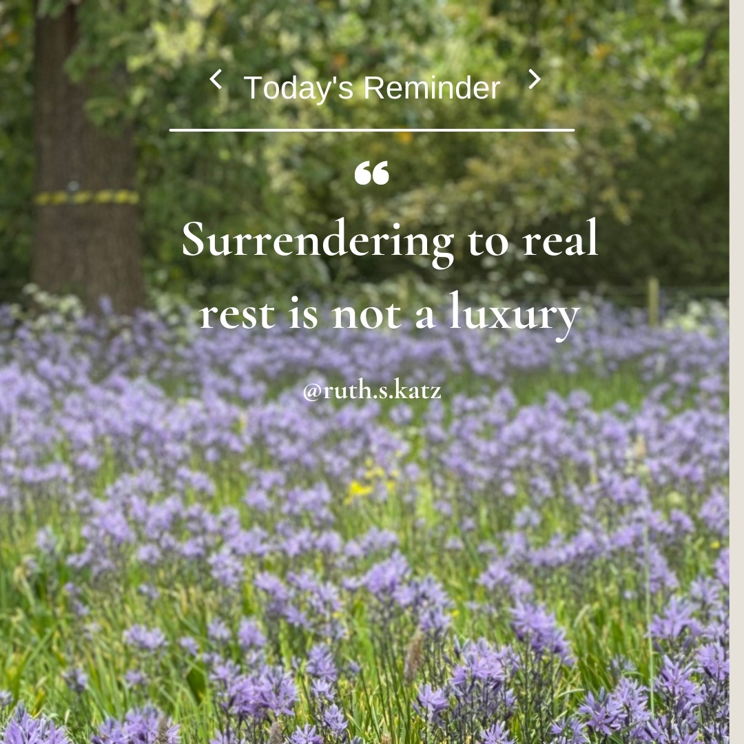 Surrendering to real rest is not a luxury.
#TodaysReminder #Mondaymotivation
