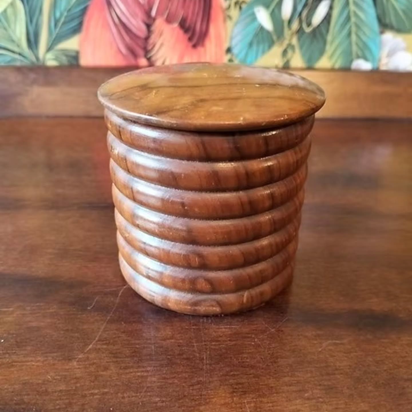 Vintage Turned Wooden Lidded Pot – Olive Wood Trinket Box – Mid-Century Storage | https://share.google/ewBT3SYocBnrQIrjs #stufftoyouandme
