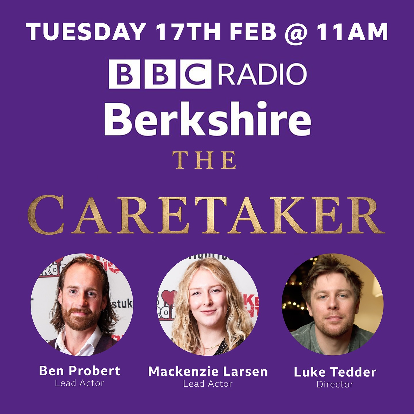 Tune in next Tuesday 17th Feb at 11AM on BBC Berkshire Radio to hear us talk about our new gothic horror thriller @thecaretakermovie