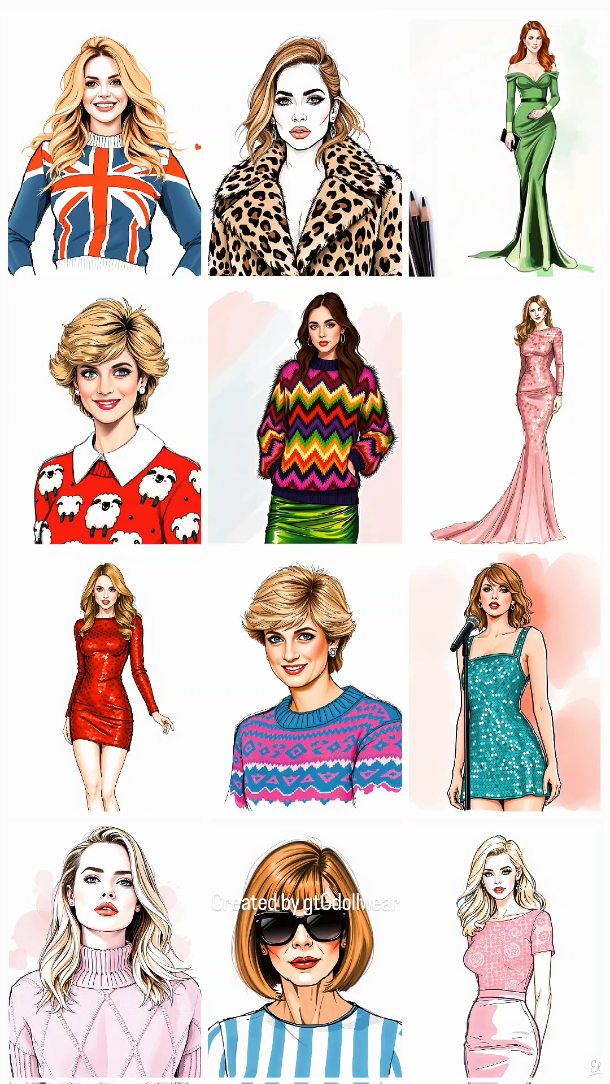 Some looks stay with you long after the moment passes.
Diana in her Black Sheep jumper — saying everything without saying a word.
Emily wandering Paris in that sweet jumper‑and‑skirt look you recognised instantly.
Elle Woods in that perfect pink that made every girl feel a little braver.
And Kate Middleton in her classic emerald gown that felt timeless the second you saw it.
These little sketches bring all those moments back… and they’ll make you wonder what they look like in doll size.
They all exist in 1:6 scale at gtGdollwear.com as part of our Celebrity Moments Edit — tiny tributes to the outfits that stayed with you.
If one of these looks still lives in you, it might be the one your collection quietly asks for next.
Tap the shop icon and tell me your favourite celebrity look!
All sketches and doll photography are original works created for gtGdollwear. Celebrity names are used only to describe the inspiration behind each look.
#gtgdollwear #poppyparker #fashionroyalty #integritytoys #celebritylooks