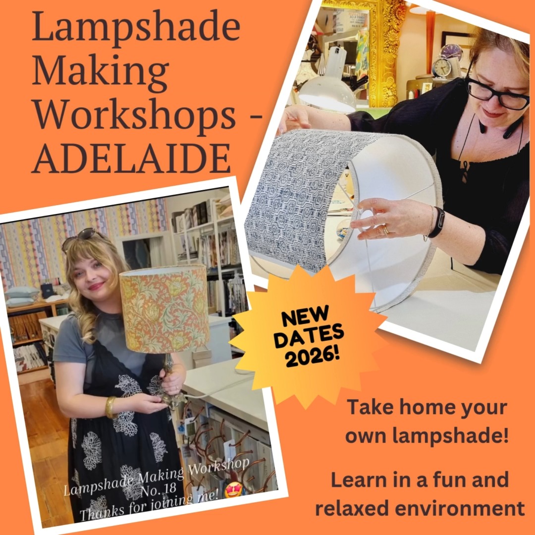 Lampshade Making Workshops ADELAIDE with Amore Lampshades!
2026 lampshade making season is now upon us and I'm looking forward to more beautiful lampshade creations and enjoying the wonderful workshops. Full year dates below - hope you can join me soon 💯😍
Introduction to Bonded, Rolled Edged Lampshades
NEW DATES FOR 2026! 🌟
21 March
02 May
27 June
01 August
10 October
28 November
REGISTER NOW to save your spot!
Learn the professional techniques from accomplished Lampshade Maker and Artisan, Laura of Amore Lampshades who has been making and designing lampshades for the last 15 years.
Workshops are being held at the beautiful showroom of @abbode_interiors 148 Magill Road, Norwood, Adelaide, South Australia, 5067
You all walk out the door with your own beautiful and well-made lampshade all under my personal guidance.
You will have the choice of making either a Drum or Tapered lampshade with 7 different sizes to choose from (2026 I have introduced a new lampshade size into the workshops - a Tall Tapered). All components needed to make the lampshade will be supplied, excluding the fabric. There will be a selection of beautiful designer fabrics available on the day to purchase from @sarahdraytontextiles; @waltergtextiles and @cloth_print_co or you can bring along your own fabric (an information leaflet will be emailed to you with further details regarding fabrics once you register).
Register via the Amore Lampshades website:
www.amorelampshades.com/lampshade-making-workshops
I look forward to teaching you! :)
#amorelampshades #abbodeinteriors
#lampshademakingworkshops
#lampshadeworkshops
#lampshadecourse
#lampshademaking
#lampshademakingadelaide
#lampshademakingaustralia
