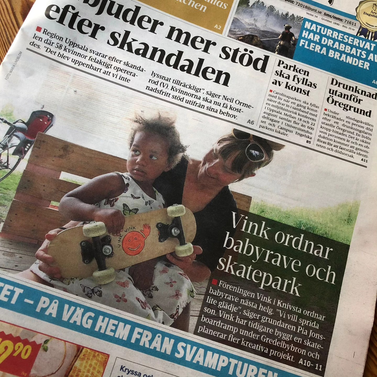 Första sidan i dagens @unt.se 💕
Nu är vi superpeppade inför Klubb Vink på lördag. Du kommer väl?!
Det blir dansgolv för hela familjen med DJ Marteen. 14-16 på CIK!
@bistro.kvarnen kommer hålla öppet för fika under dagen.
Vi ses där!