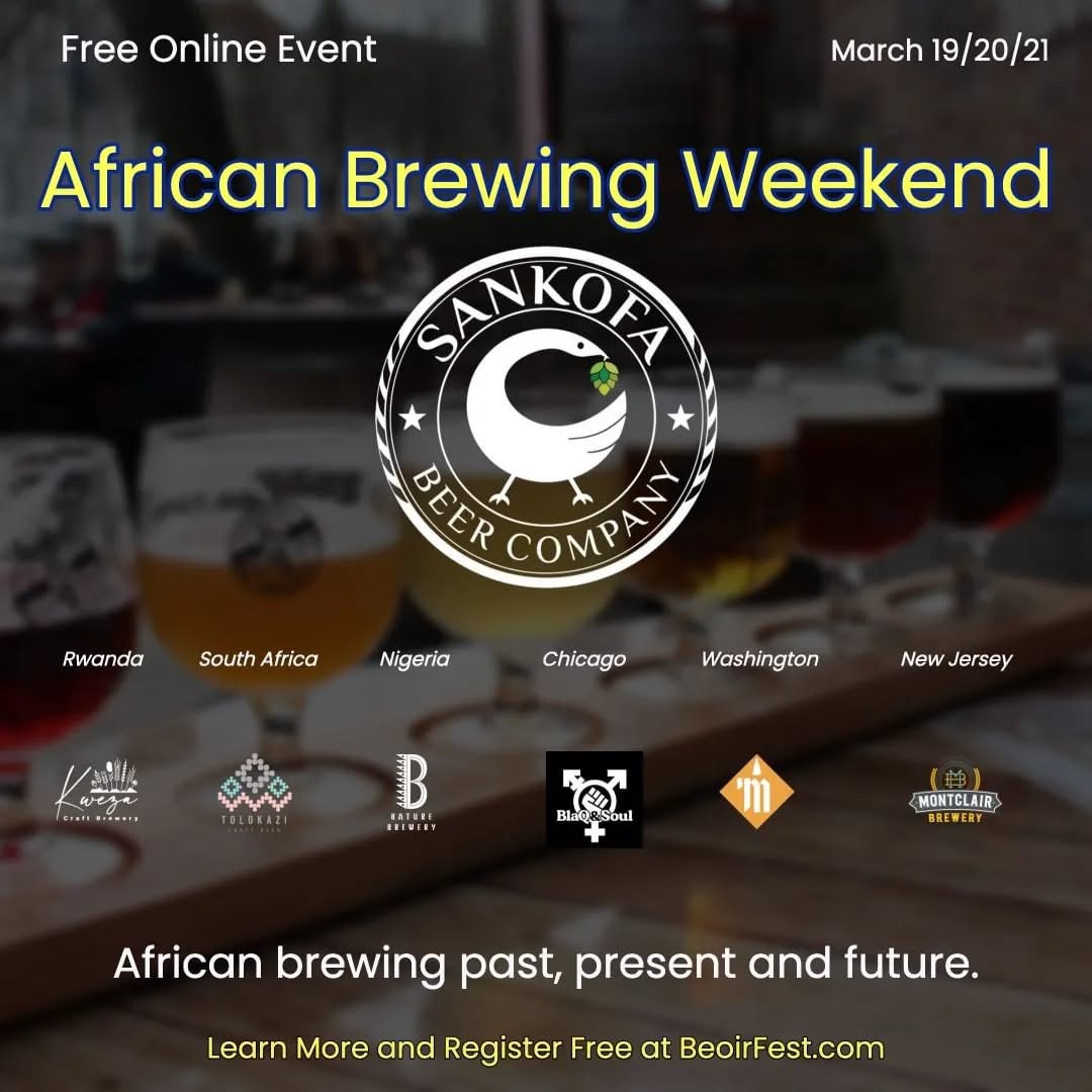 #Repost @beoirfest Washington DC brewery @sankofabeer draw inspiration from their West African heritage to brew beers where where culture meets craft.They’ll be discussing their influences during the online African Brewing Weekend we’re organising in association with @chibrewseum We'll have sessions on traditional African brewing, modern craft brewing in Africa, and African influences on American brewing.
🍻Register free at BeoirFest.com🍻