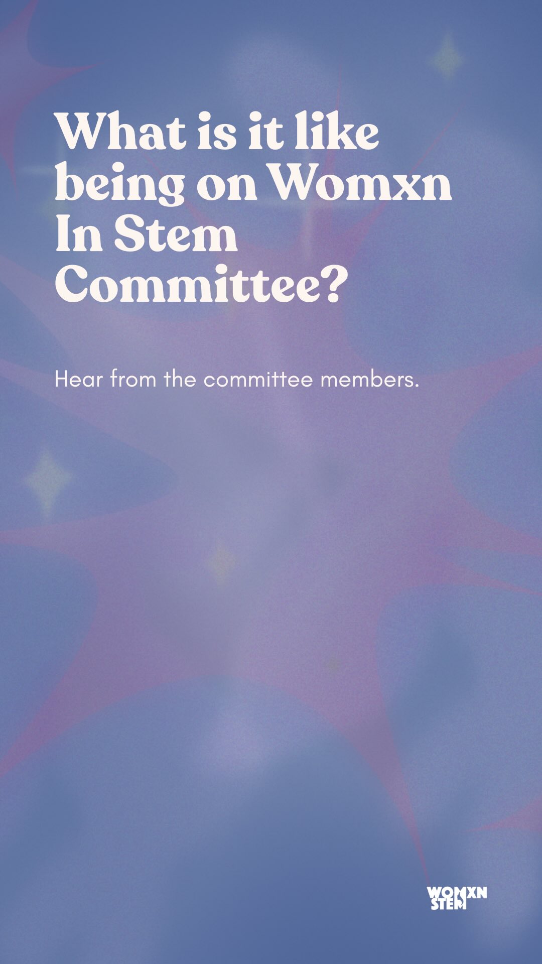 ❗️Applications close tomorrow (16/02) at 12pm
If you’ve been waiting for a sign, this is it.
Join Womxn In Stem Committee. Build skills. Lead projects. Shape the community.
Don’t just attend. Be part of the team.
🔗 Apply before it’s too late.