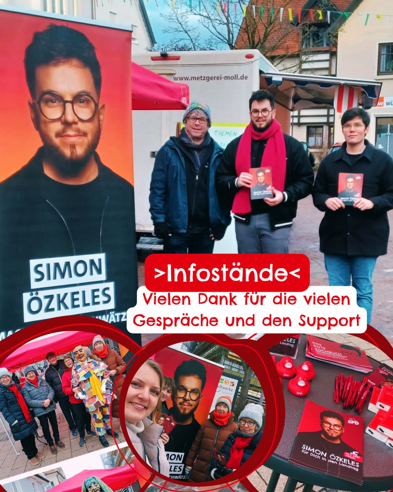 Was wir im alten Jahr schon mehrmals gemacht haben, wurde gestern und heute fortgesetzt.
Herzlichen Dank für die vielen Gespräche und den Support an den Infoständen in Ochsenhausen, Riedlingen, Laupheim und Biberach 🤩💪🏼
Wir sehen uns nächste Woche wieder 🌹
Persönliches Highlight: In Ochsenhausen von einer Gruppe eingeladen worden auf ein Glas roten Sekt 🥂😂 Dafür nochmals Danke 🙃
#MachaNeddSchwätza #LandkreisBiberach #LandtagswahlBW #SPD