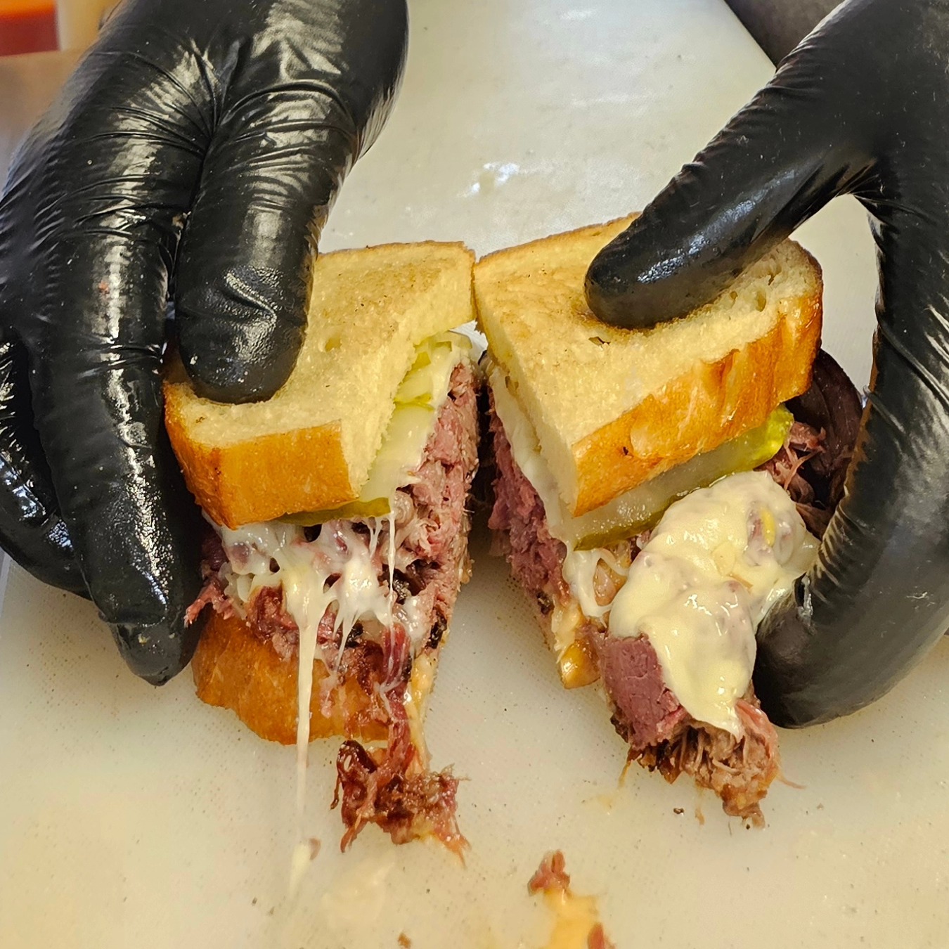 Have you tried our Reuben yet?
It has become real popular this year!
We are at the Tournament Capital Ranch for the slopitch tournament all weekend. May 3rd to 5th.
Breakfast, Lunch, and Dinner.