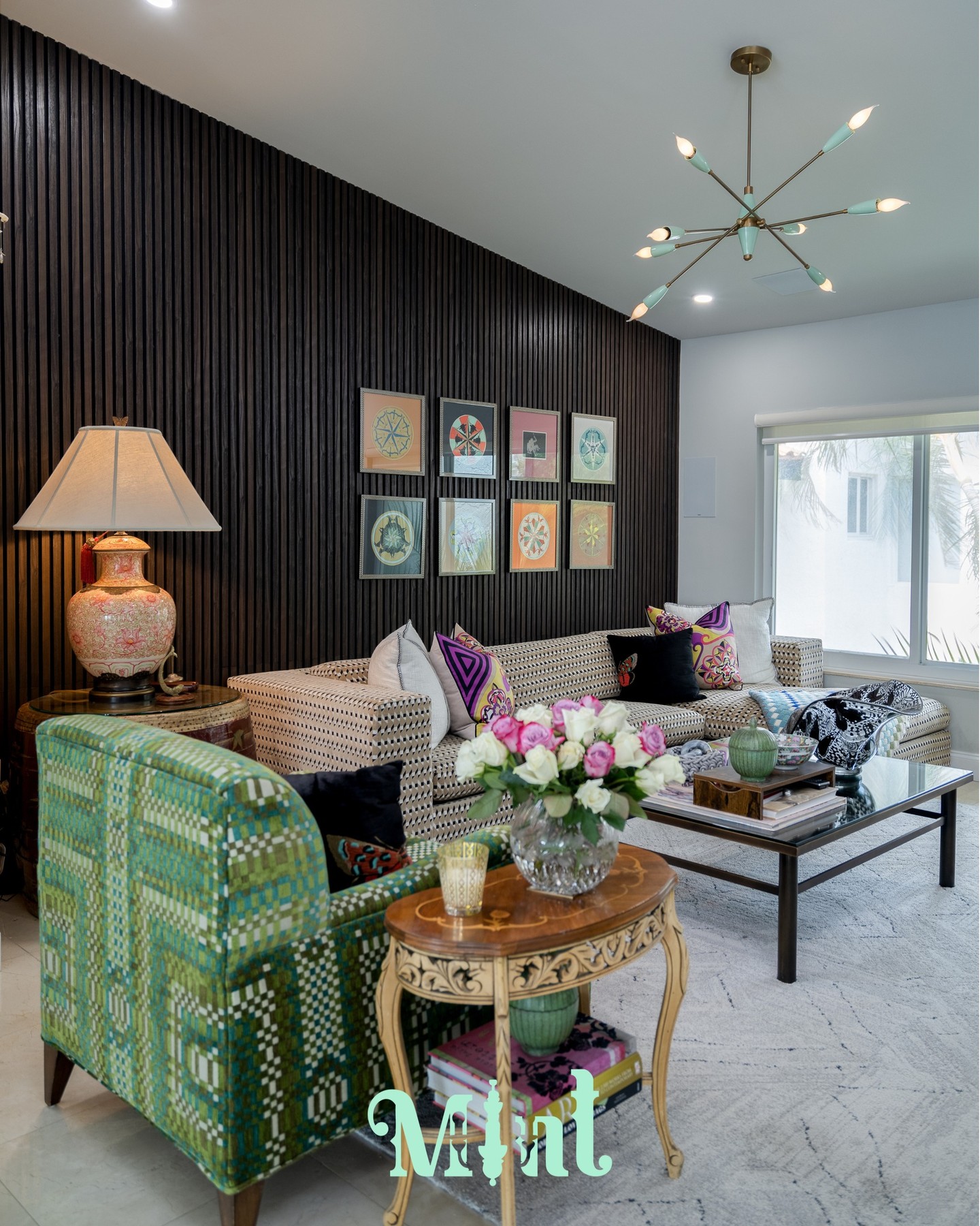 A theater room designed for more than just screen time.
Moody textures, sculptural lighting, and layered patterns turn this TV room into a space that's equally suited for movie nights, conversations, and quiet moments in between. Comfortable, collected, and intentionally bold.
#MintDecorMagic #PatternPlay #MoodyInteriors #ModernEclectic #BoldInteriors #HomeDesignInspo #InteriorStyling #MiamiInteriorDesigner #MiamiInteriorDesigner