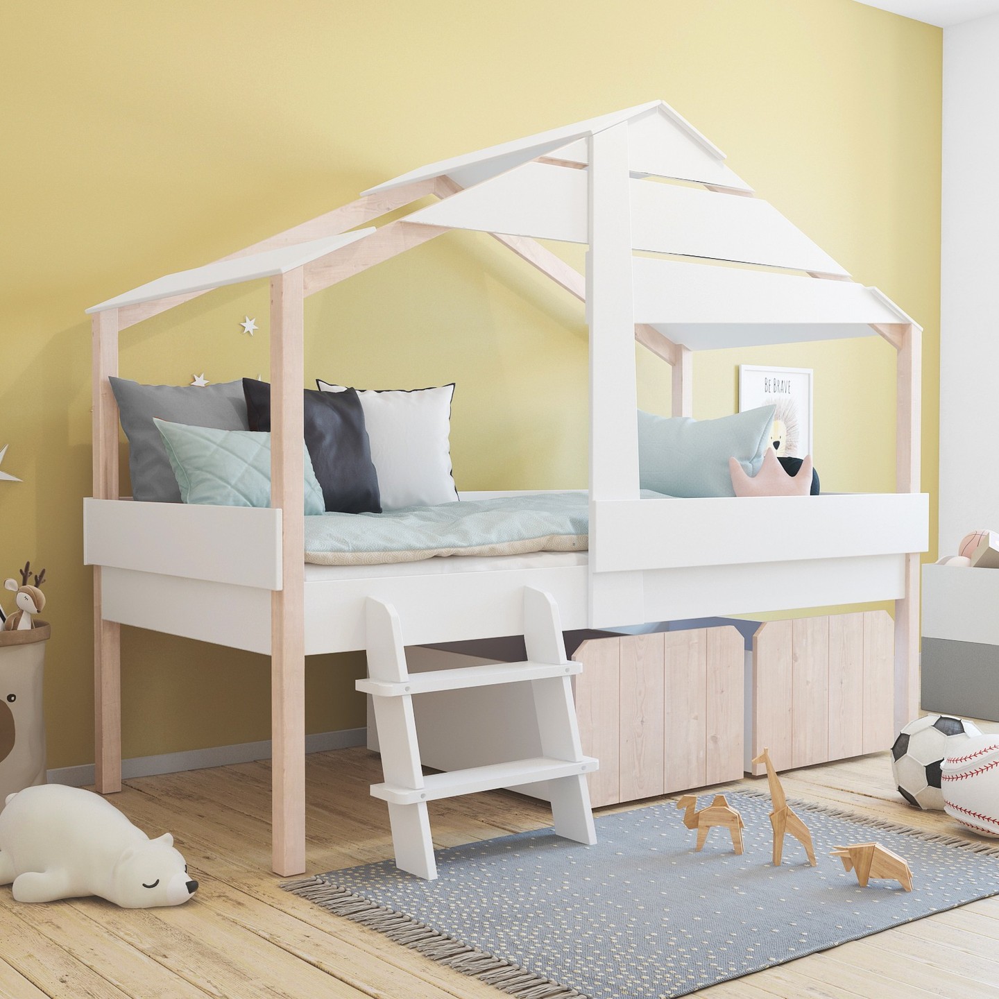 Our Forest bed is now available in white ! 🕊🌲🌲🌲
#blnkids #kidsroom #chambreenfant #litcabane #chambreenfant