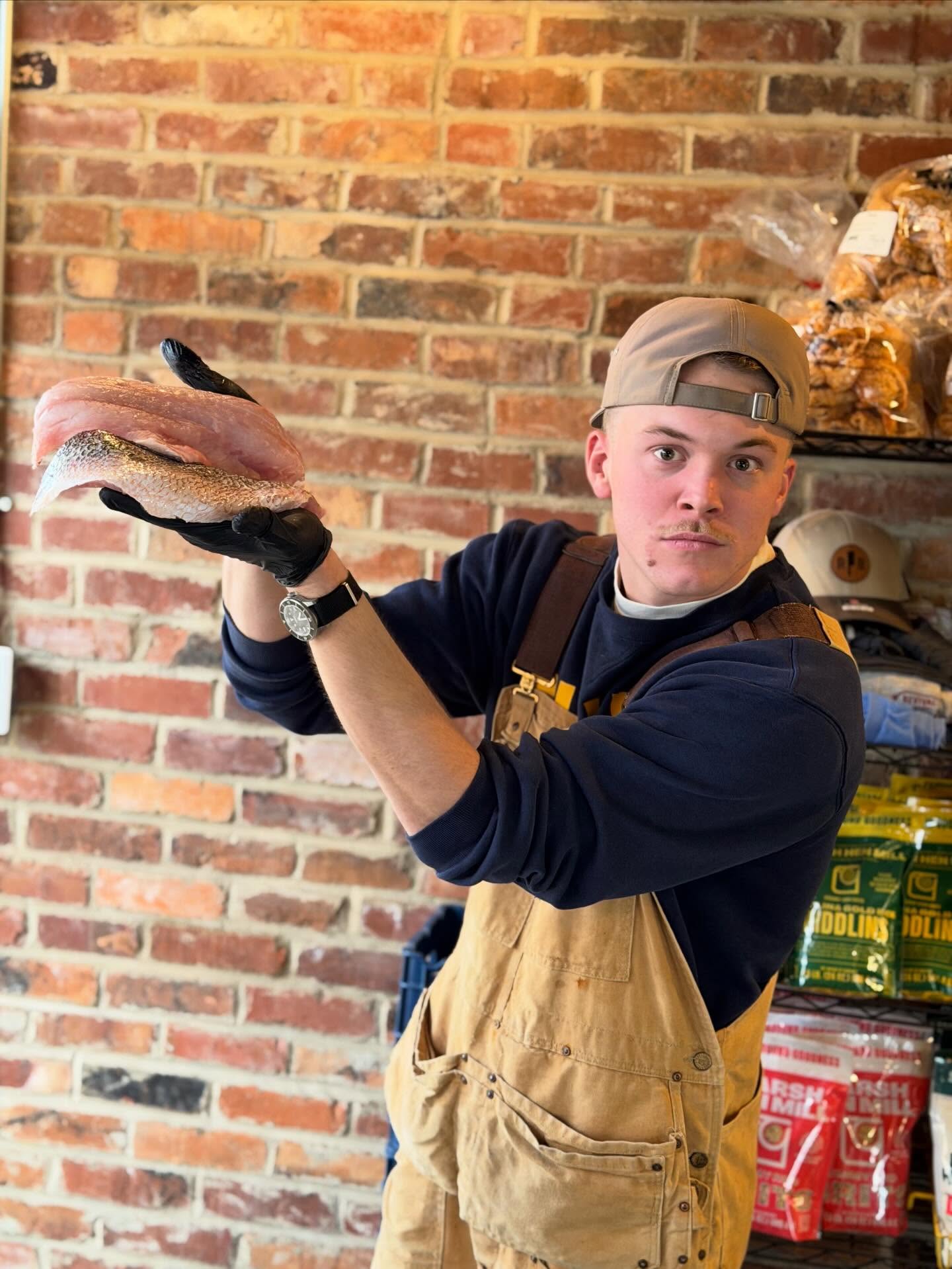 Fresh Fish Today Y’all! Charles already picked his pieces! #woohoo