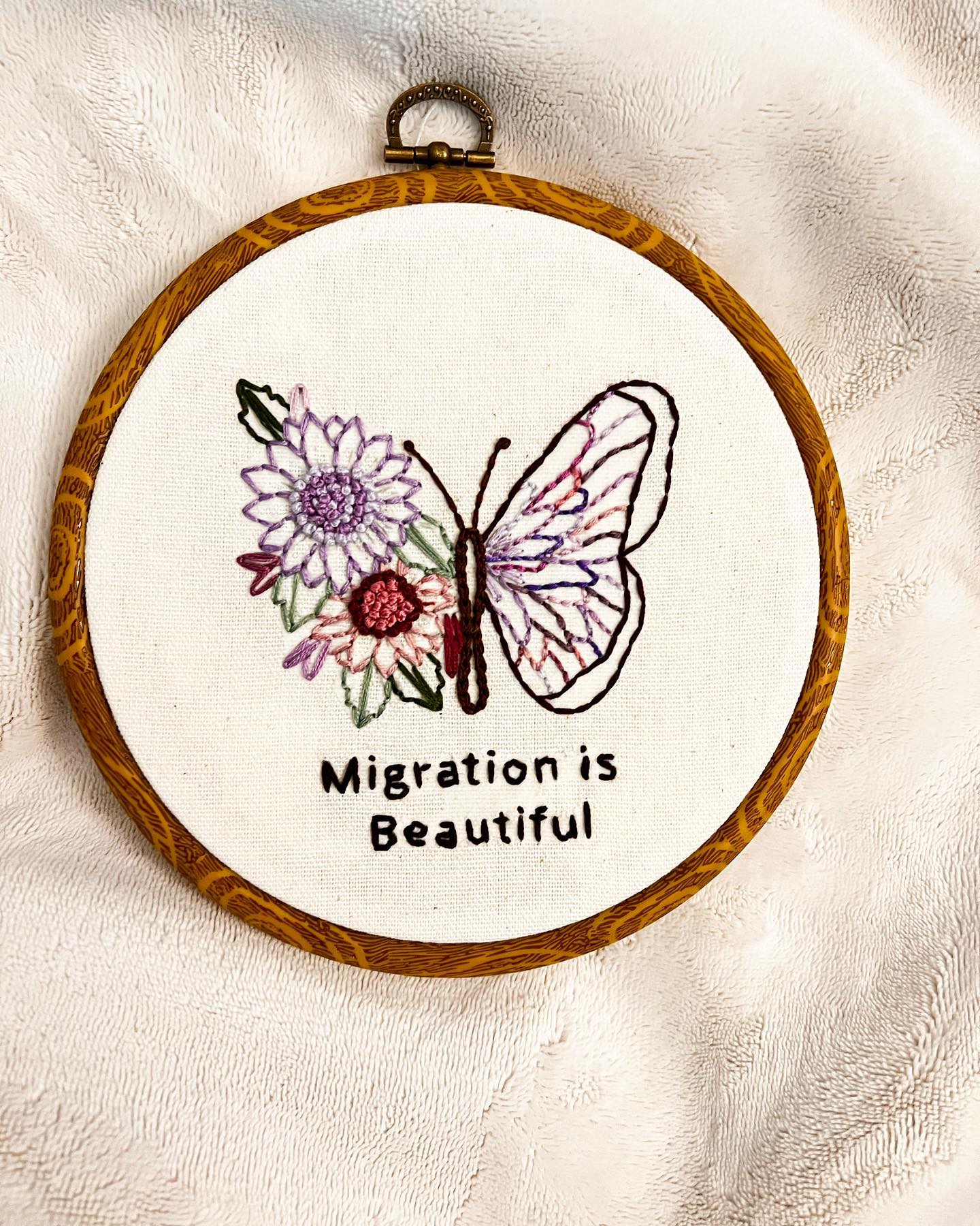 Migration is beautiful.
Dm to purchase. $75
10% donated to @undocublack.
#handmade #embroidery #immigration #noborders #generart #migration #purple #butterfly
