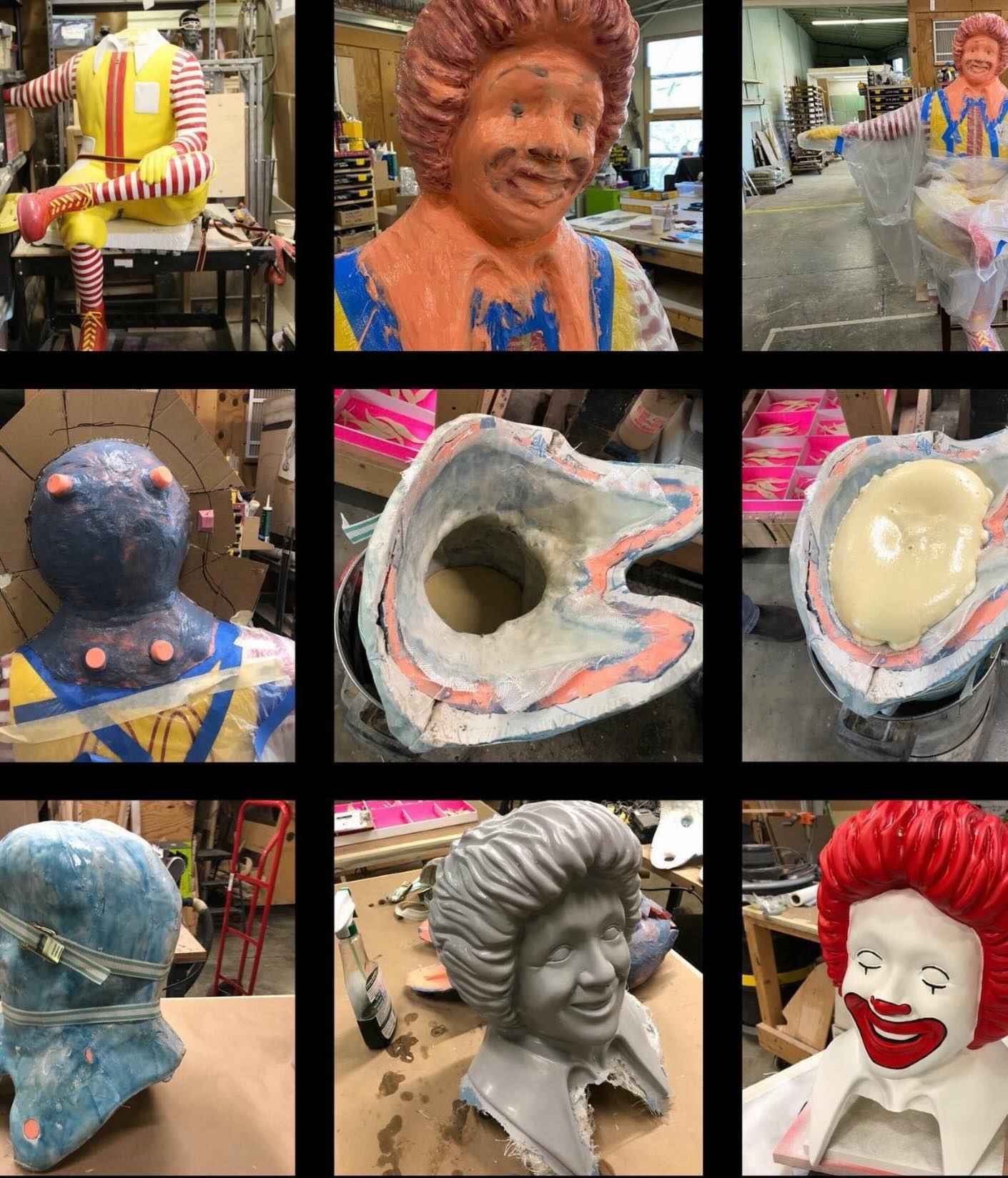 This is an oldie, but a goodie! This is a refurb project that we did a little while ago. Originally there were 2 Ronalds, but one of them was beheaded in a vandalism incident! We took the one that was remaining and cast a new head from that one, creating a mold that we could then replicate for the other Ronald. Check it out!
#moldmaking #refurbishment #dogood #sculpture #process