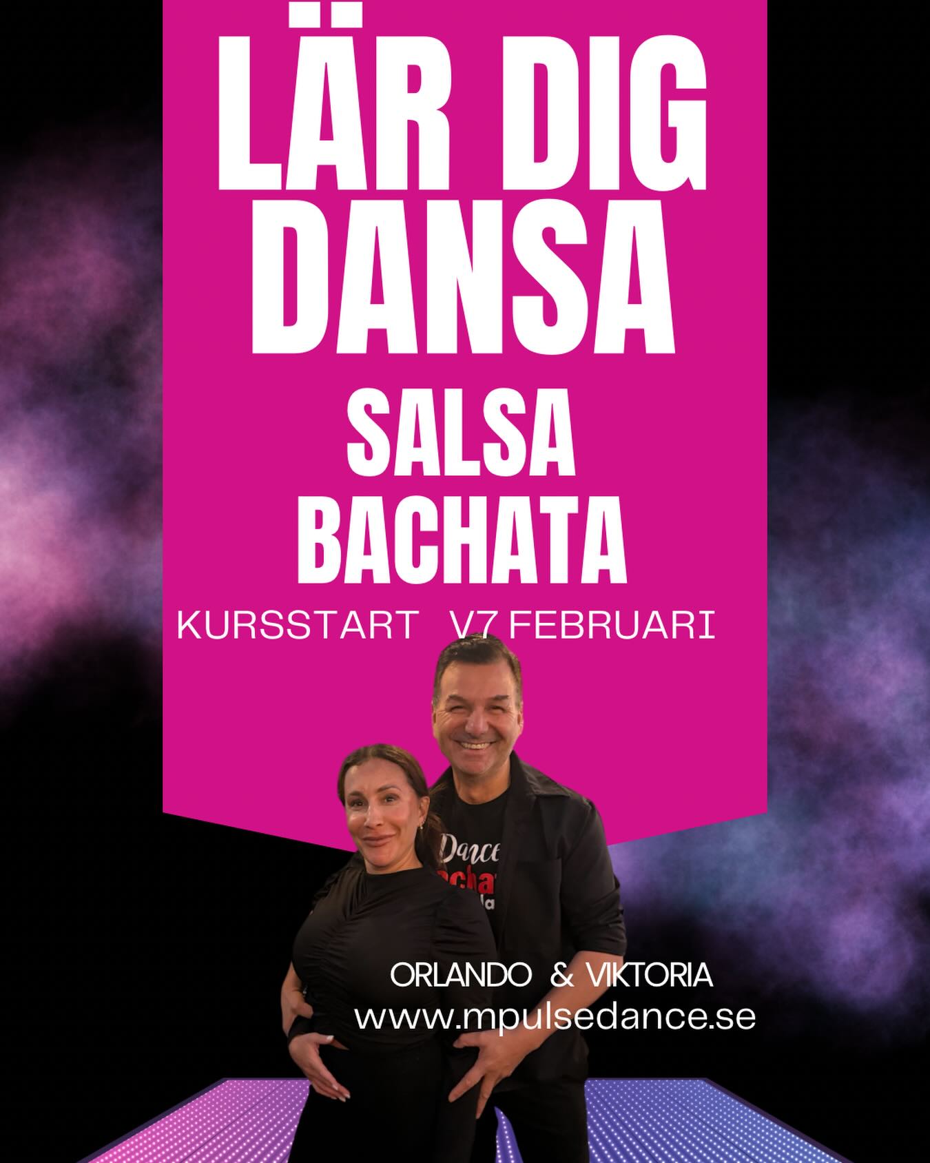 Kursen leds av Orlando - certifierad instruktör med över 25 års erfarenhet. Orlando är tidigare svensk- och nordisk mästare i Salsa och undervisar i både linjestil och kubansk salsa. Han har undervisat både nationellt och internationellt och deltagit i flera internationella dansprojekt. Orlando är certifierad instruktör i Bachata med bland annat följande utbildningar:
🔸️Certificate Bachata Moderna basic, intermediate & Advanced: Ataca y Alemana
🔸️Bachata Sensual Certificate Official Instructor: Korke & Judith
🔸️Bachata Sensual Certificate Masterclass: Daniel y Desirée
Viktoria har varit aktiv inom dansen sedan 2006 och har en lång erfarenhet som salsadansare. Redan 2007 började hon undervisa i Salsa och Bachata. Genom åren har hon utvecklat en djup förståelse för dans, både i teknik och känsla. Hennes musikalitet och förståelse för dans har gjort att hon skapat en egen stil. Hon har spenderat många timmar på sociala dansgolv och även organiserade danshändelser och stått på scen. Hon drivs av att lära ut och inspirera elever och andra dansare. hennes känsla för rytm och kroppskontroll gör att hon kan uttrycka både teknik och känslomässigt djup i sin dans. Passionen för dansen reflekterar i både självförtroendet på govlet och hennes förmåga att hela tiden utvecklas.
