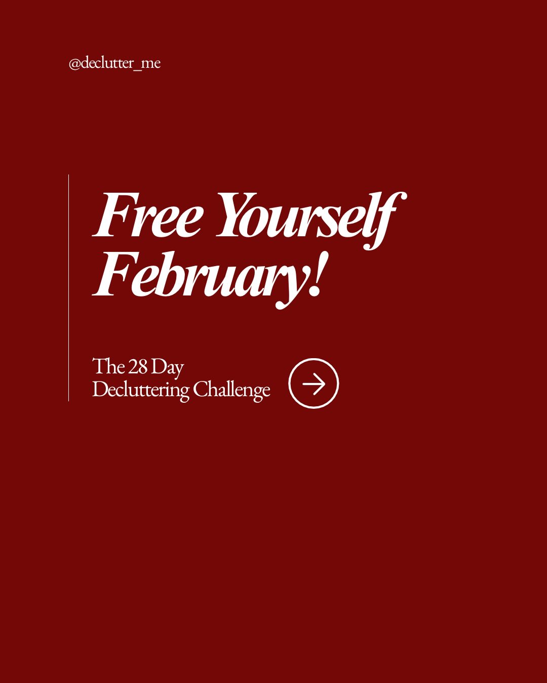 Our free yourself February challenge is back! Our 28 day decluttering challenge, no massive clear outs no stress! Just one item, one day at a time.
Follow along daily through our stories or highlights for the item of the day! See you tomorrow! ✨
#declutteringchallenge #freeyourselffebruary #declutter #organise #professionalorganiser