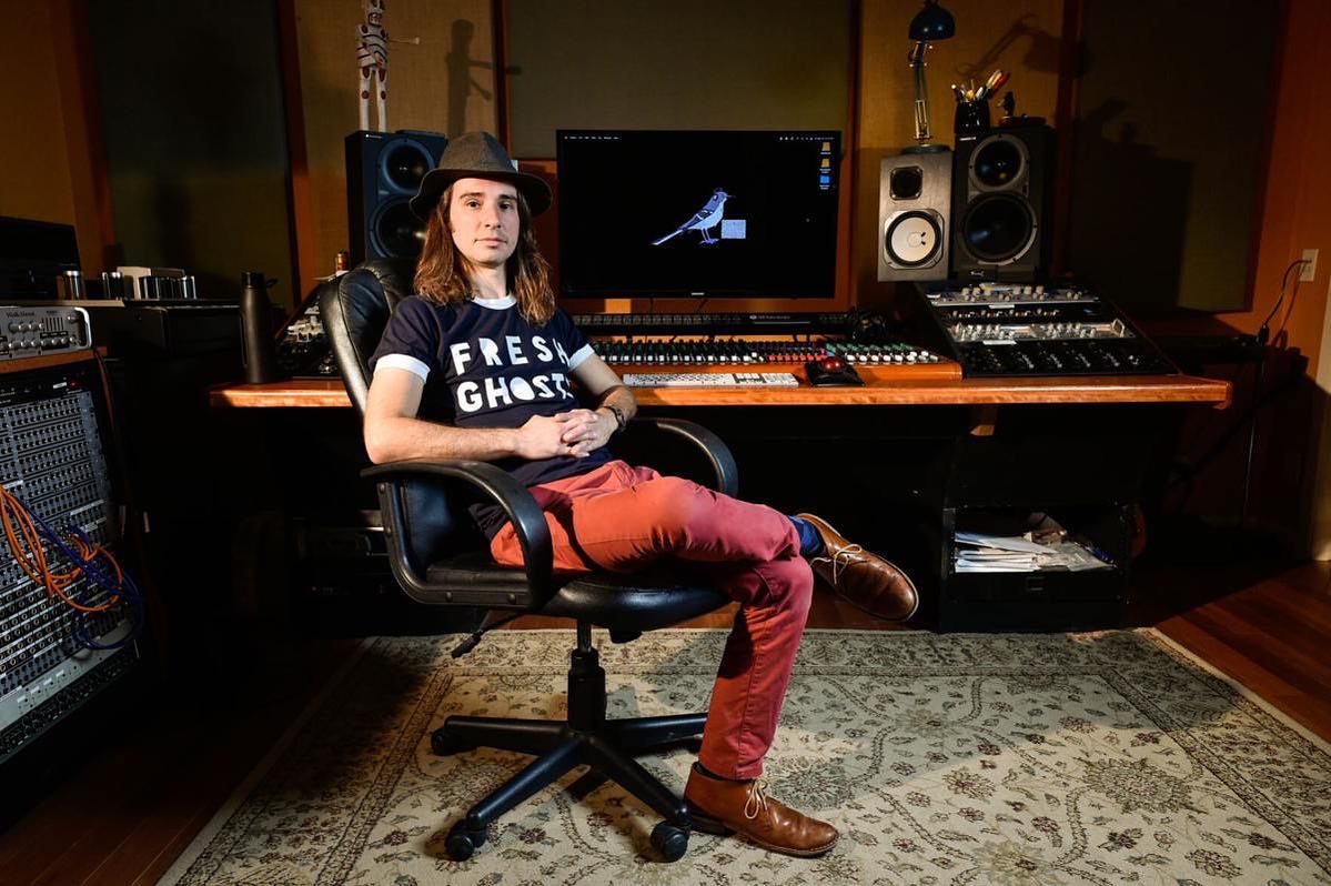 A nice photo of our control room (and partner/engineer Alex Hastings) by @woovisuals in the @denton_rc today. This is from an article about the upcoming @freshghosts album mixed and *mostly* recorded here!
.
.
.
.
.
.
#recordingstudio #controlroom #toftaudio #toftatb #mackiehr824 #yamahans10 #sonyapr24 #audioengineer #audioengineering #musicproducer #musicproduction #soundengineer
#freshghosts #softedge #dentontx #dentonmusic #txmusic #dentoning #dfwmusic #dfwrecordingstudio #dentonrecordchronicle #dentonrecordingstudio #mockingbirdsoundrecordingstudio